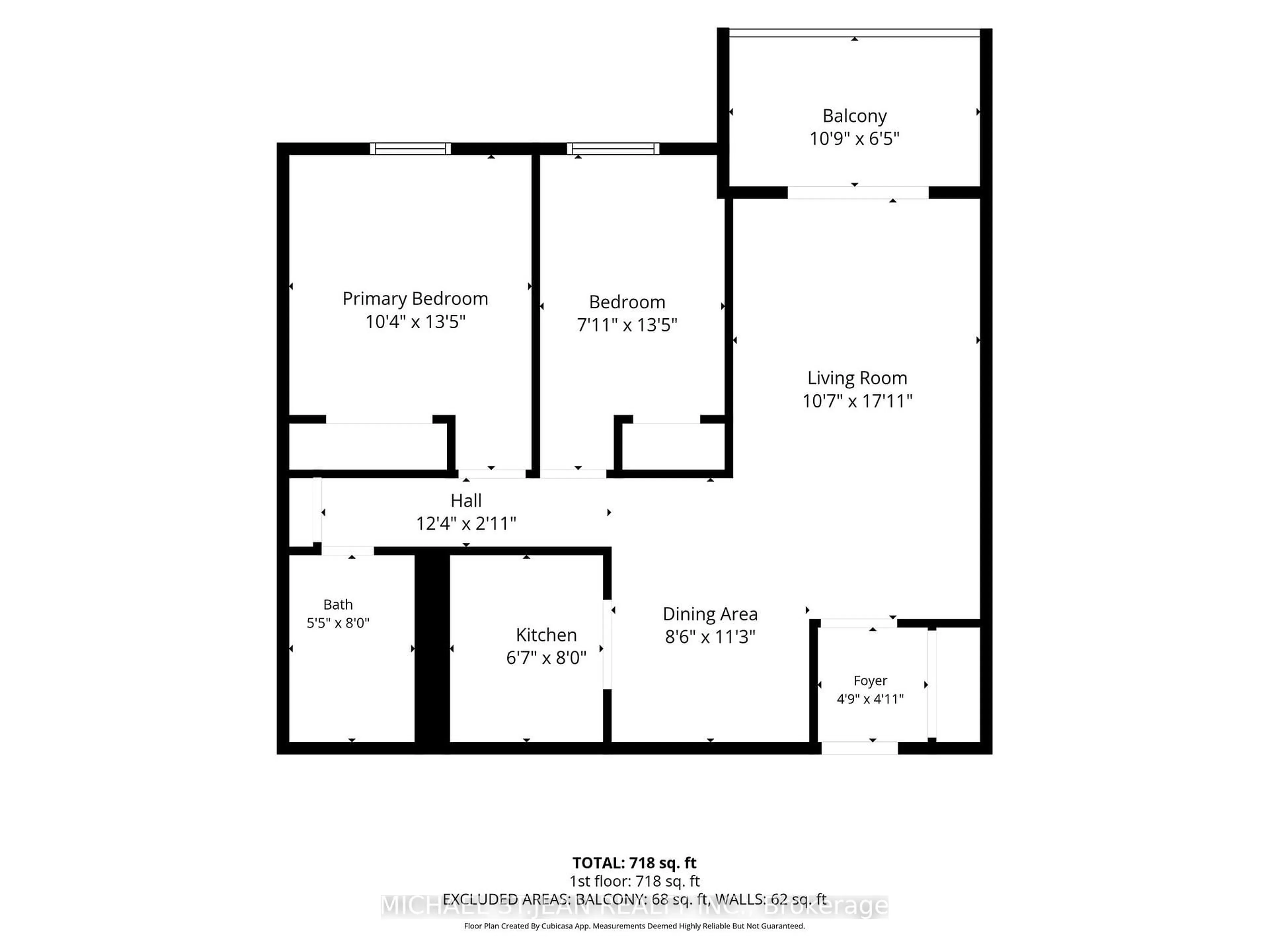 Floor plan for 23 Main St #404, Hamilton Ontario L9H 2P7