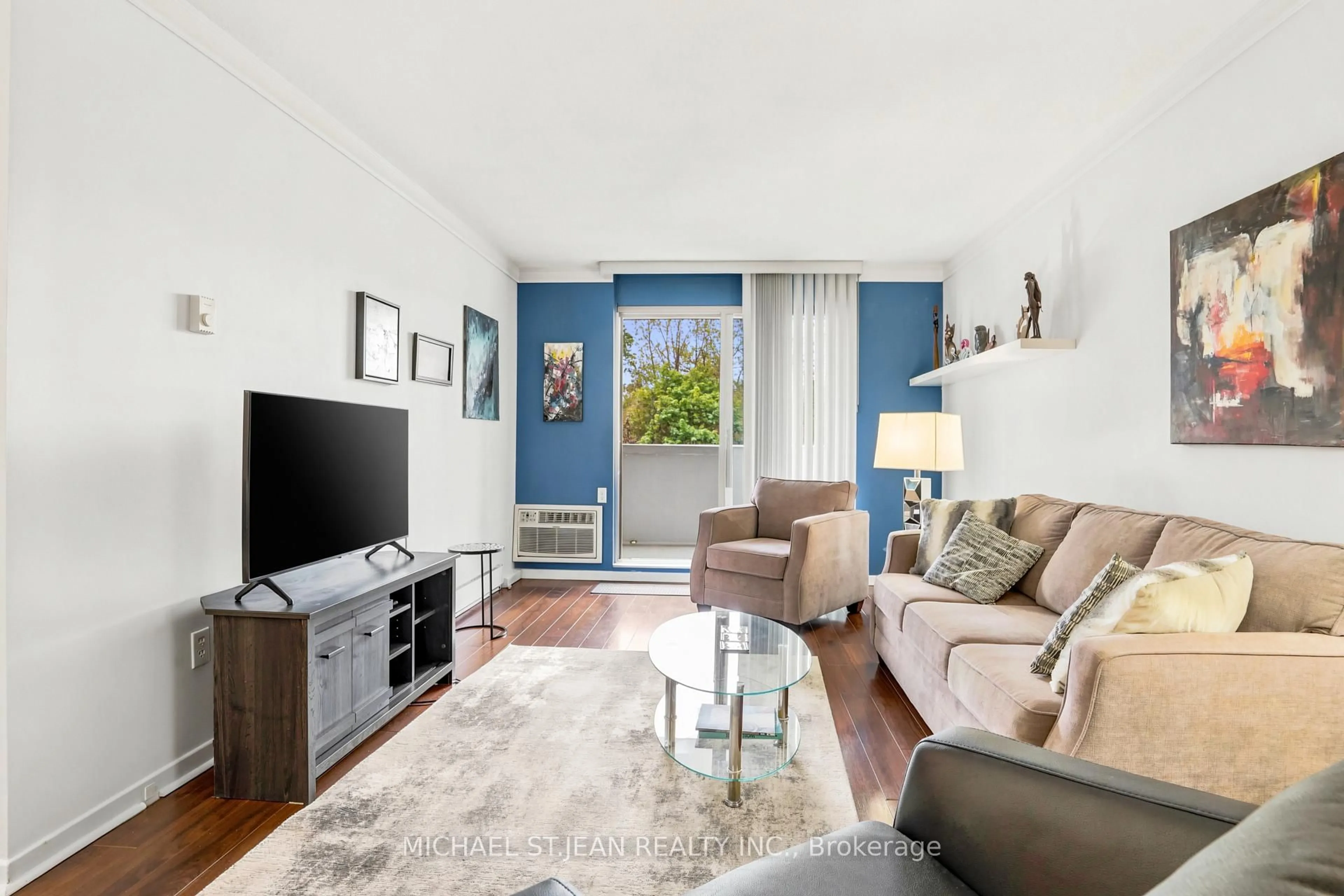 Living room with furniture, unknown for 23 Main St #404, Hamilton Ontario L9H 2P7