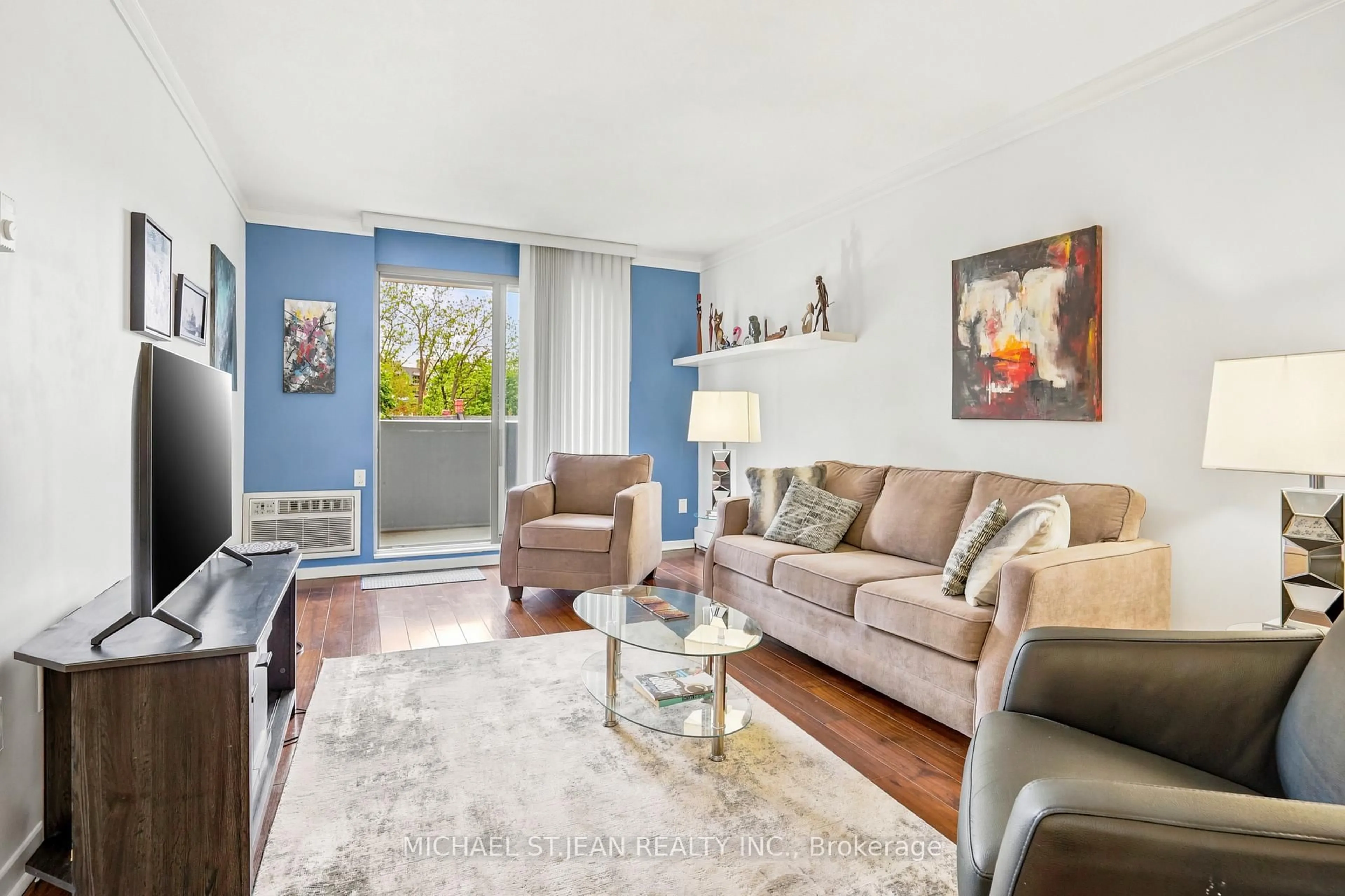 Living room with furniture, unknown for 23 Main St #404, Hamilton Ontario L9H 2P7