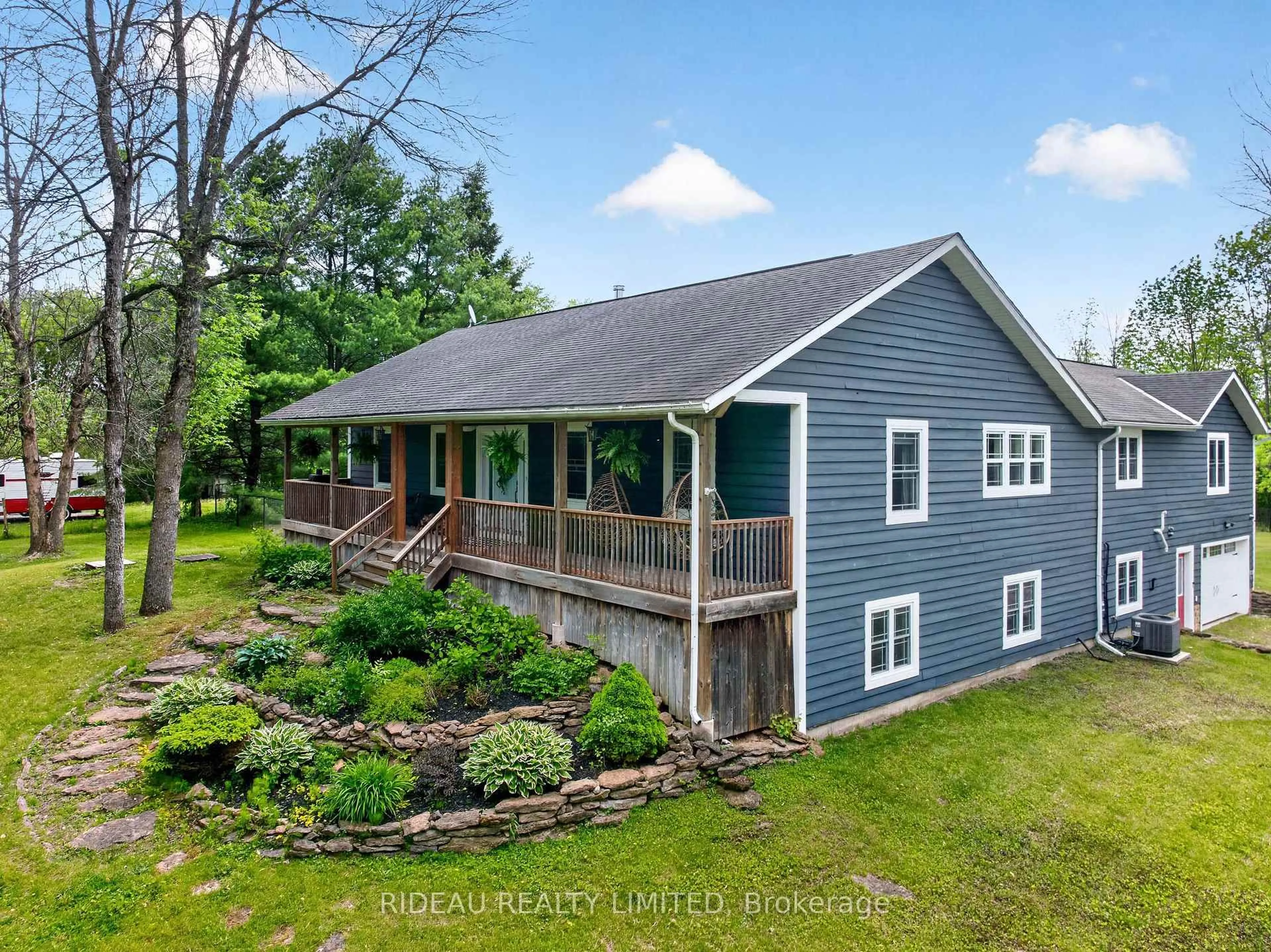 A pic from outside/outdoor area/front of a property/back of a property/a pic from drone, water/lake/river/ocean view for 55 Davis Lock Rd, Rideau Lakes Ontario K0G 1E0