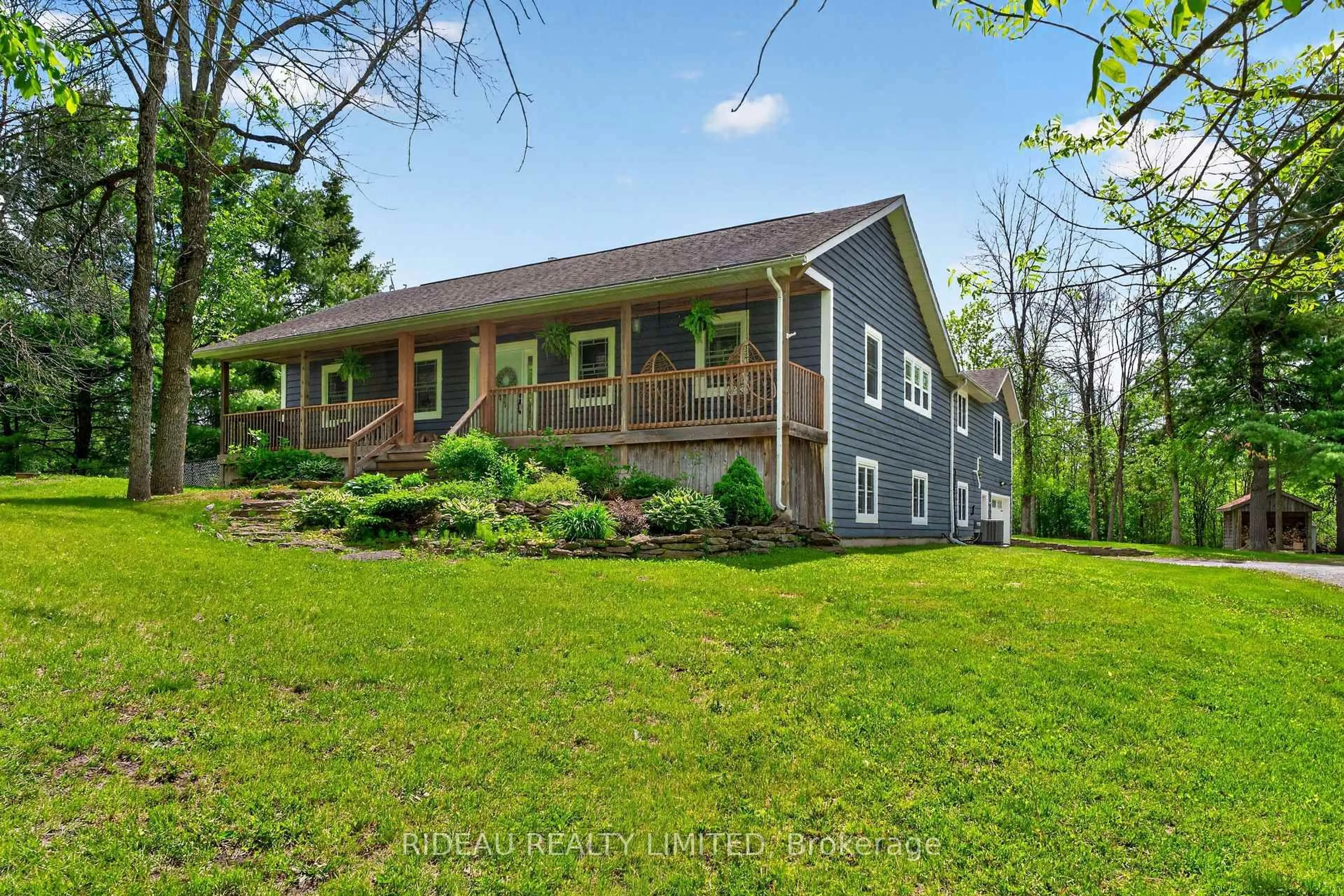 A pic from outside/outdoor area/front of a property/back of a property/a pic from drone, water/lake/river/ocean view for 55 Davis Lock Rd, Rideau Lakes Ontario K0G 1E0