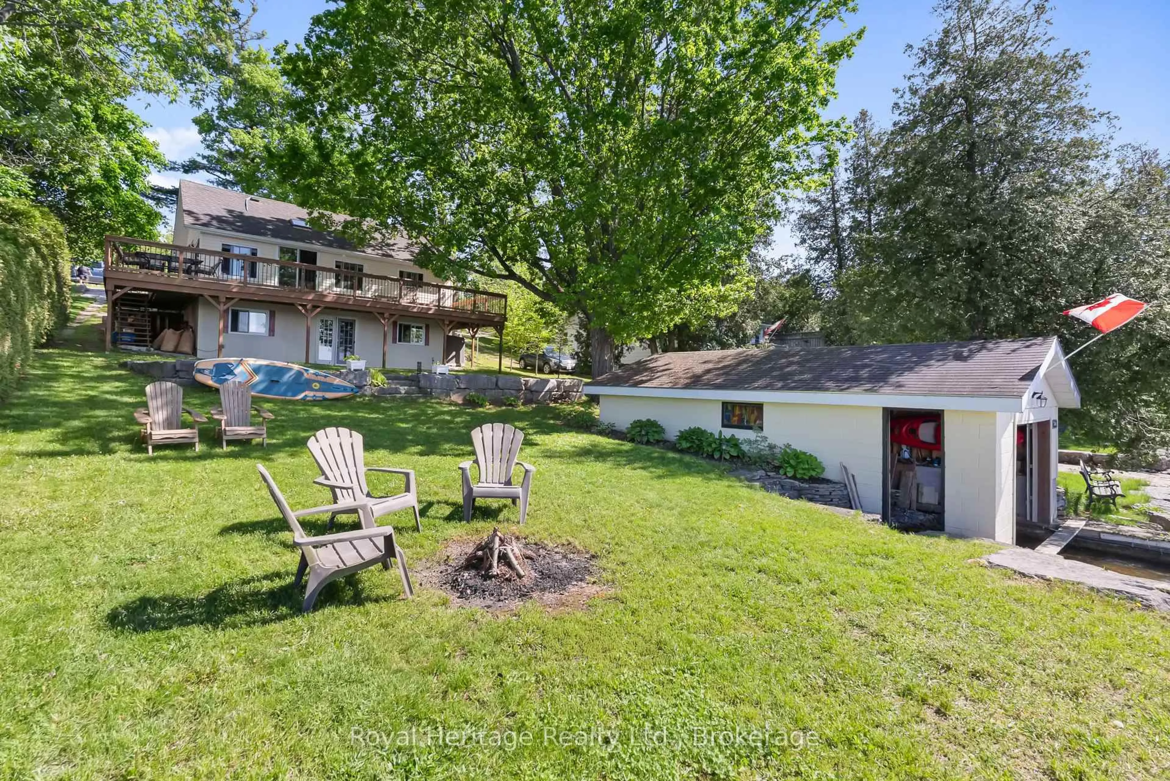 Patio, water/lake/river/ocean view for 866 Cedar Glen Rd, Kawartha Lakes Ontario K0M 1L0