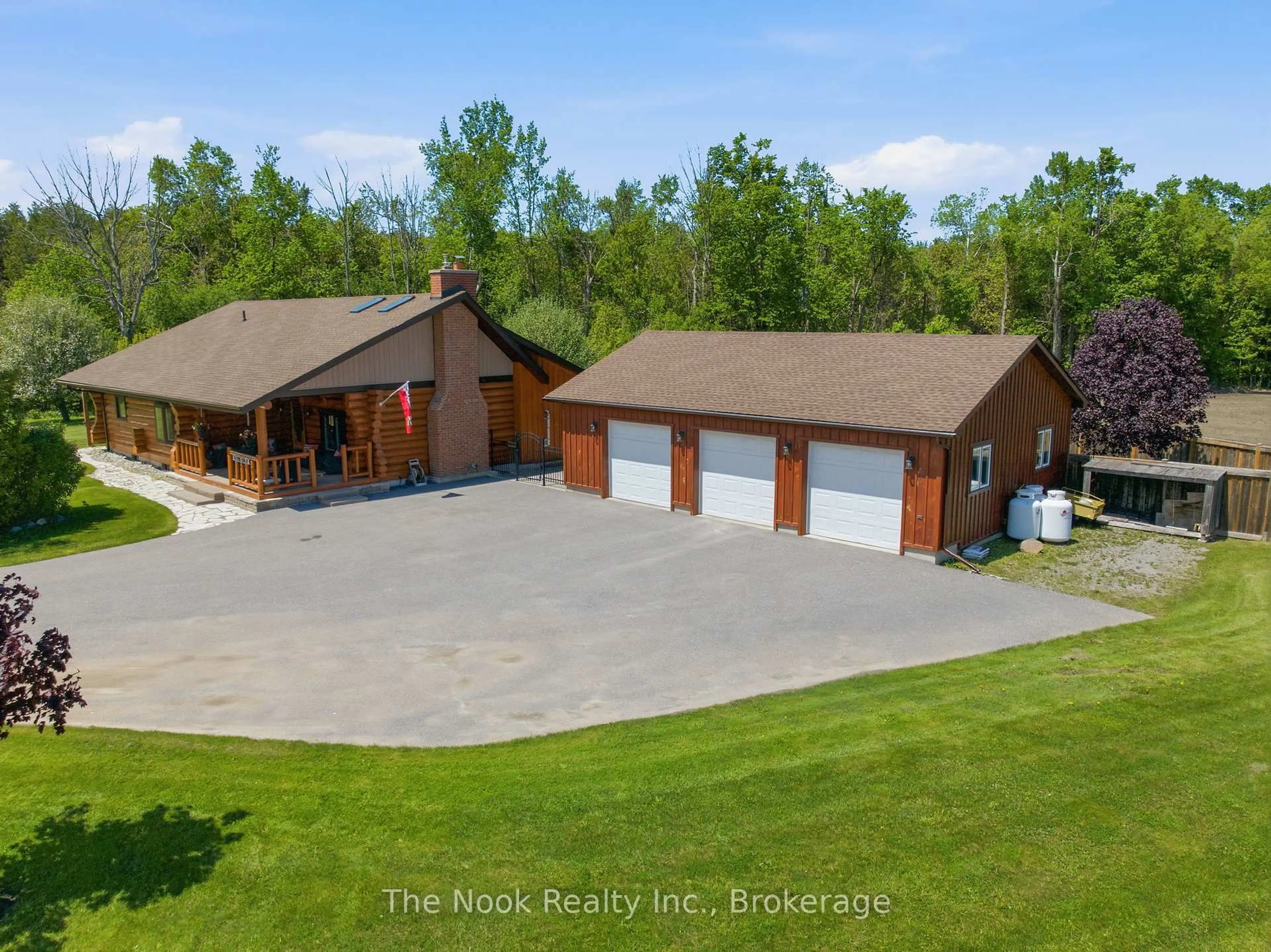 A pic from outside/outdoor area/front of a property/back of a property/a pic from drone, unknown for 1205 Zion Rd, Kawartha Lakes Ontario K0M 2C0