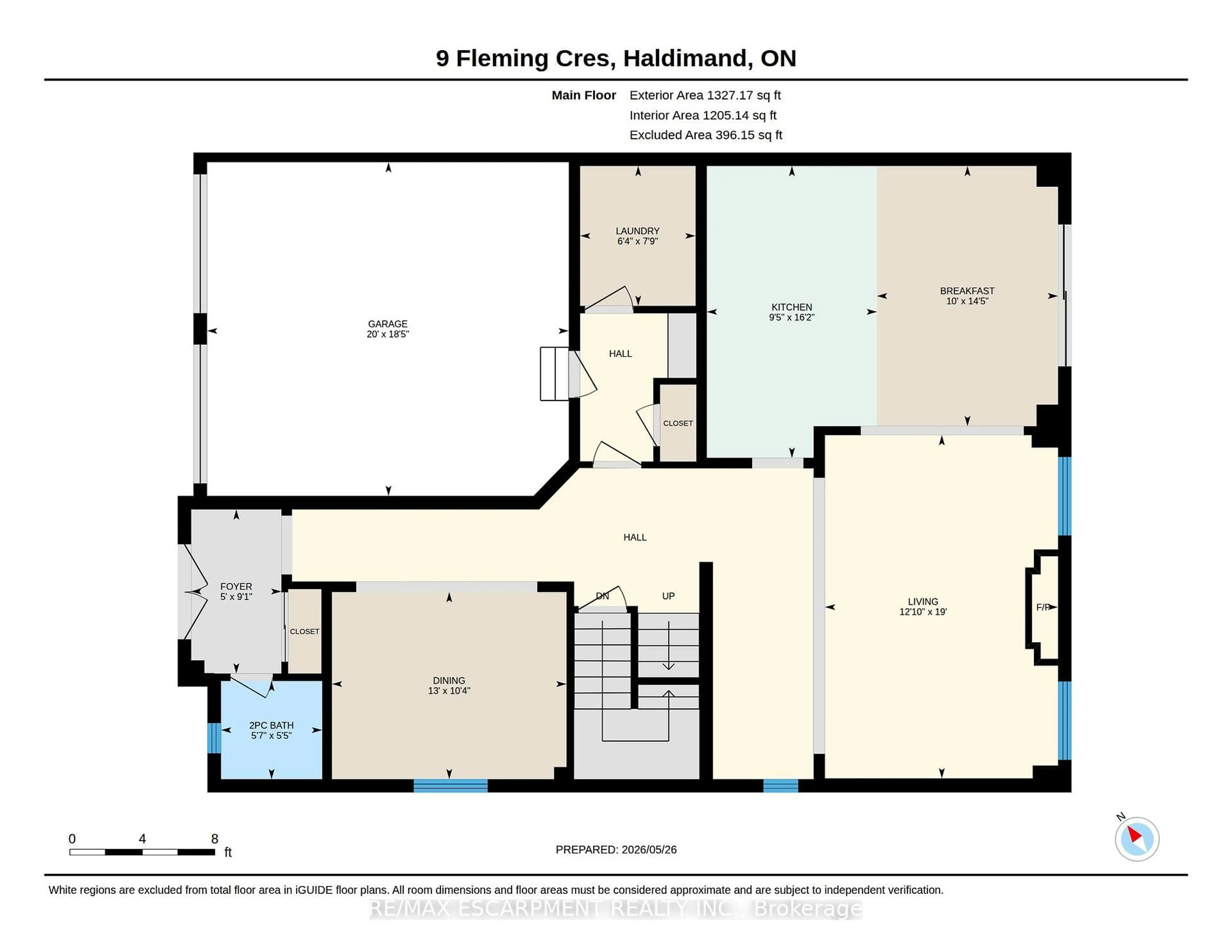Floor plan for 9 Fleming Cres, Haldimand Ontario N3W 0C4