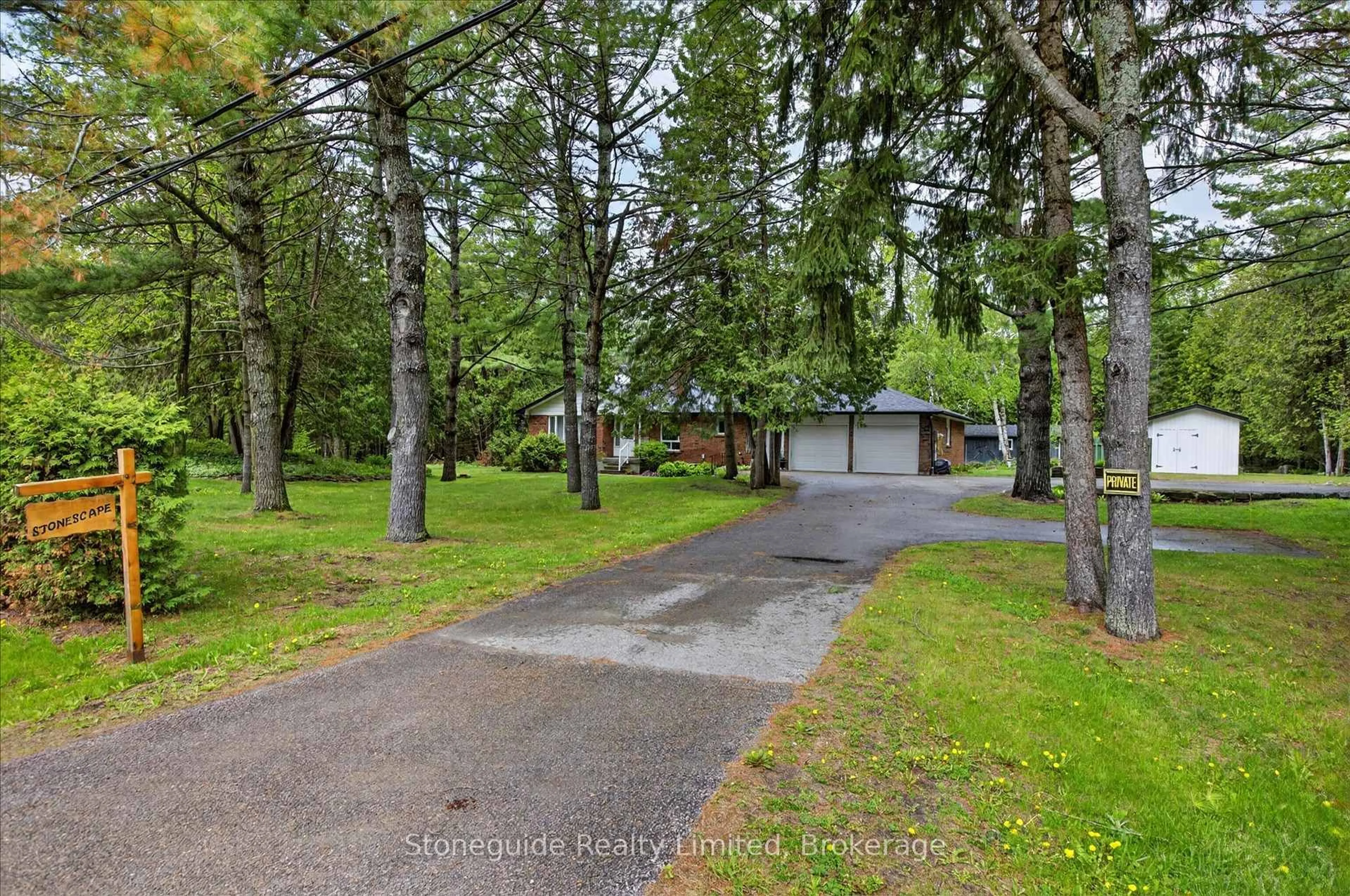 A pic from outside/outdoor area/front of a property/back of a property/a pic from drone, street for 3786 Hwy 28 Highway, Douro-Dummer Ontario K0L 2H0