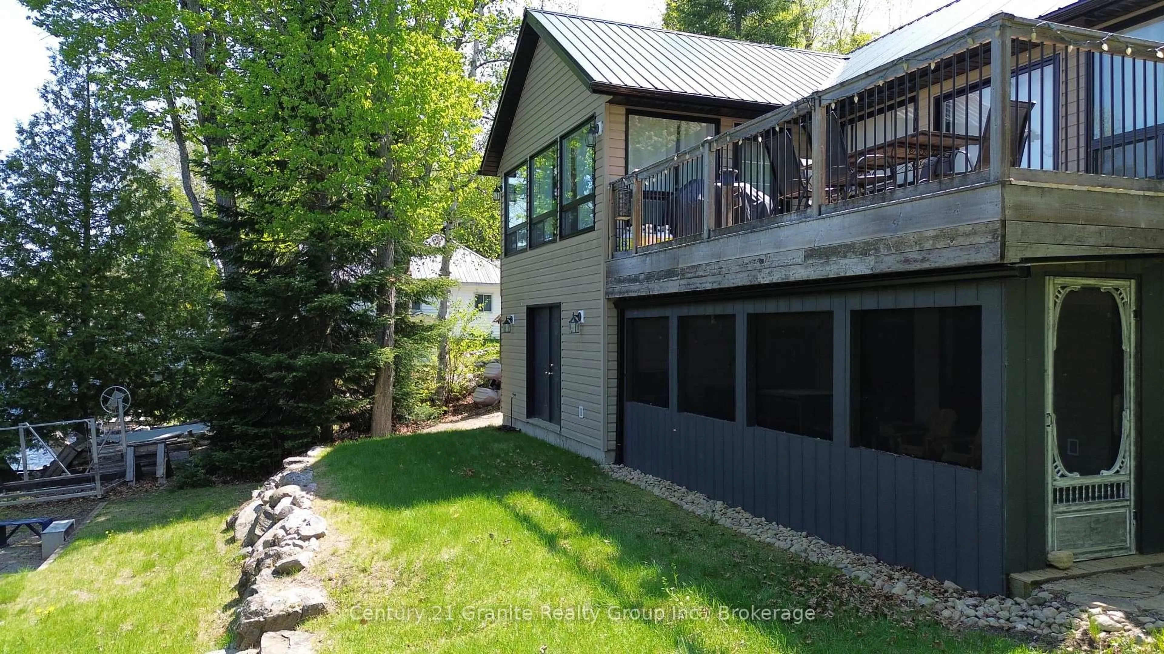 Patio, water/lake/river/ocean view for 75 Martin Rd, Bancroft Ontario K0L 1C0