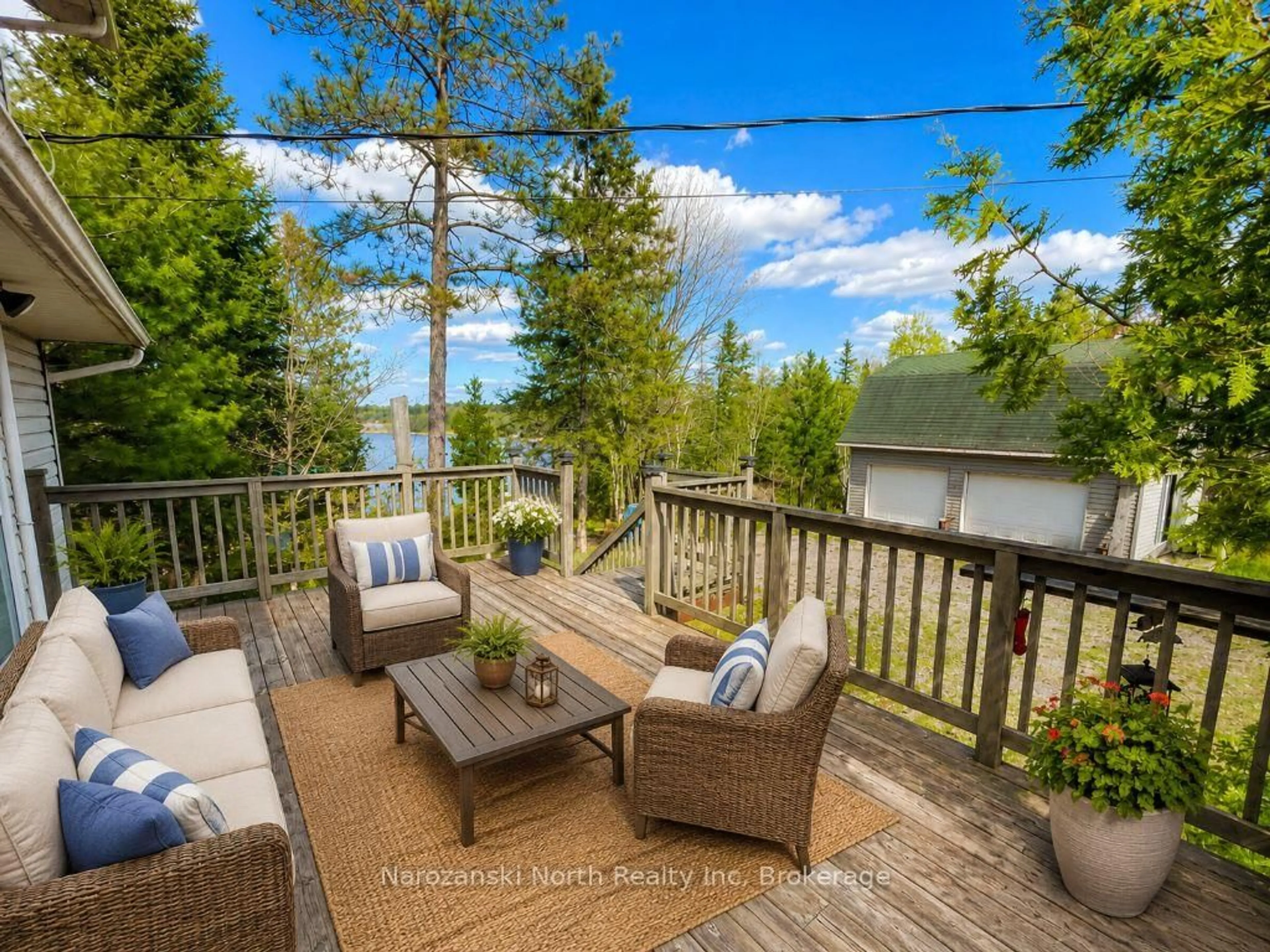 Patio, water/lake/river/ocean view for 6051 Hwy 64, French River Ontario P0M 2N0