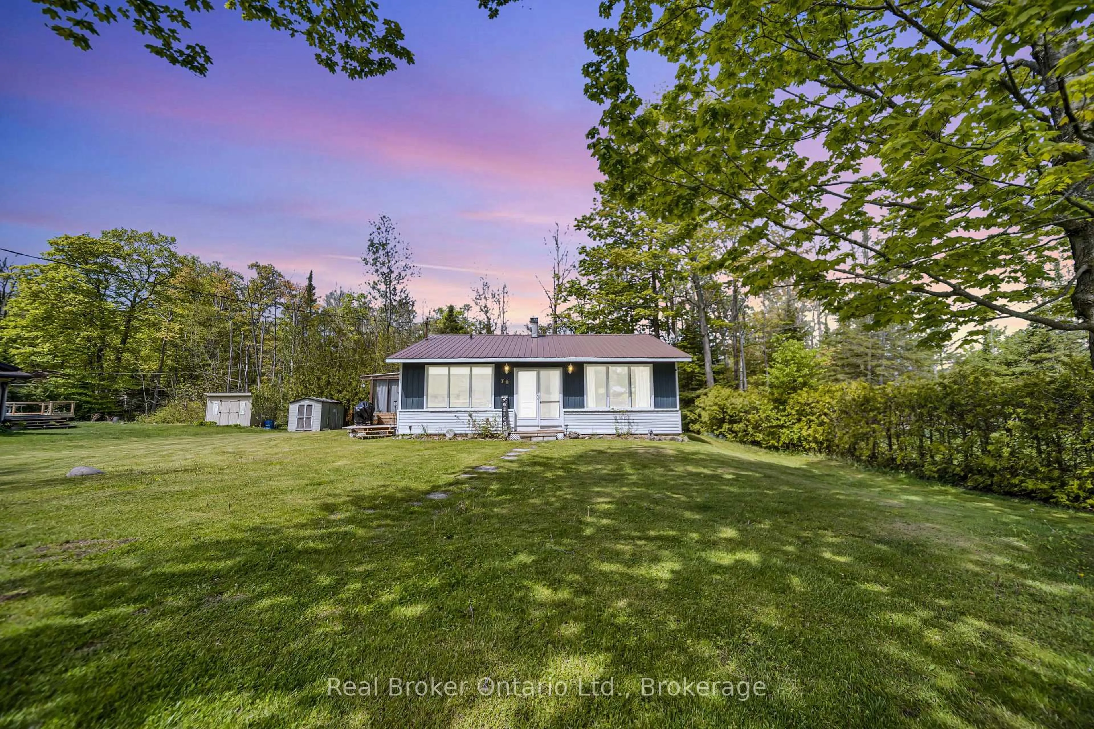 A pic from outside/outdoor area/front of a property/back of a property/a pic from drone, unknown for 79 Mapleport Cres, South Bruce Peninsula Ontario N0H 2G0