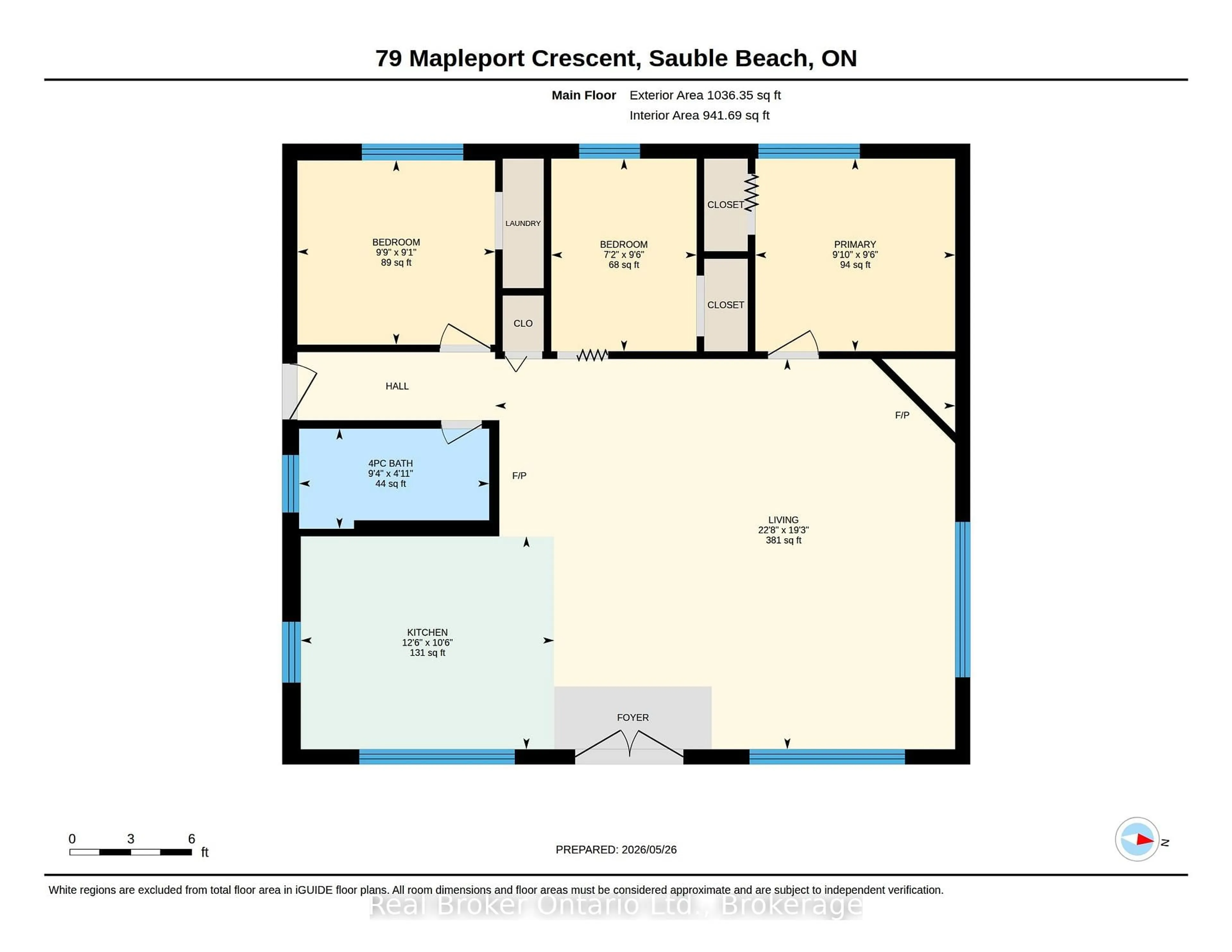 Floor plan for 79 Mapleport Cres, South Bruce Peninsula Ontario N0H 2G0