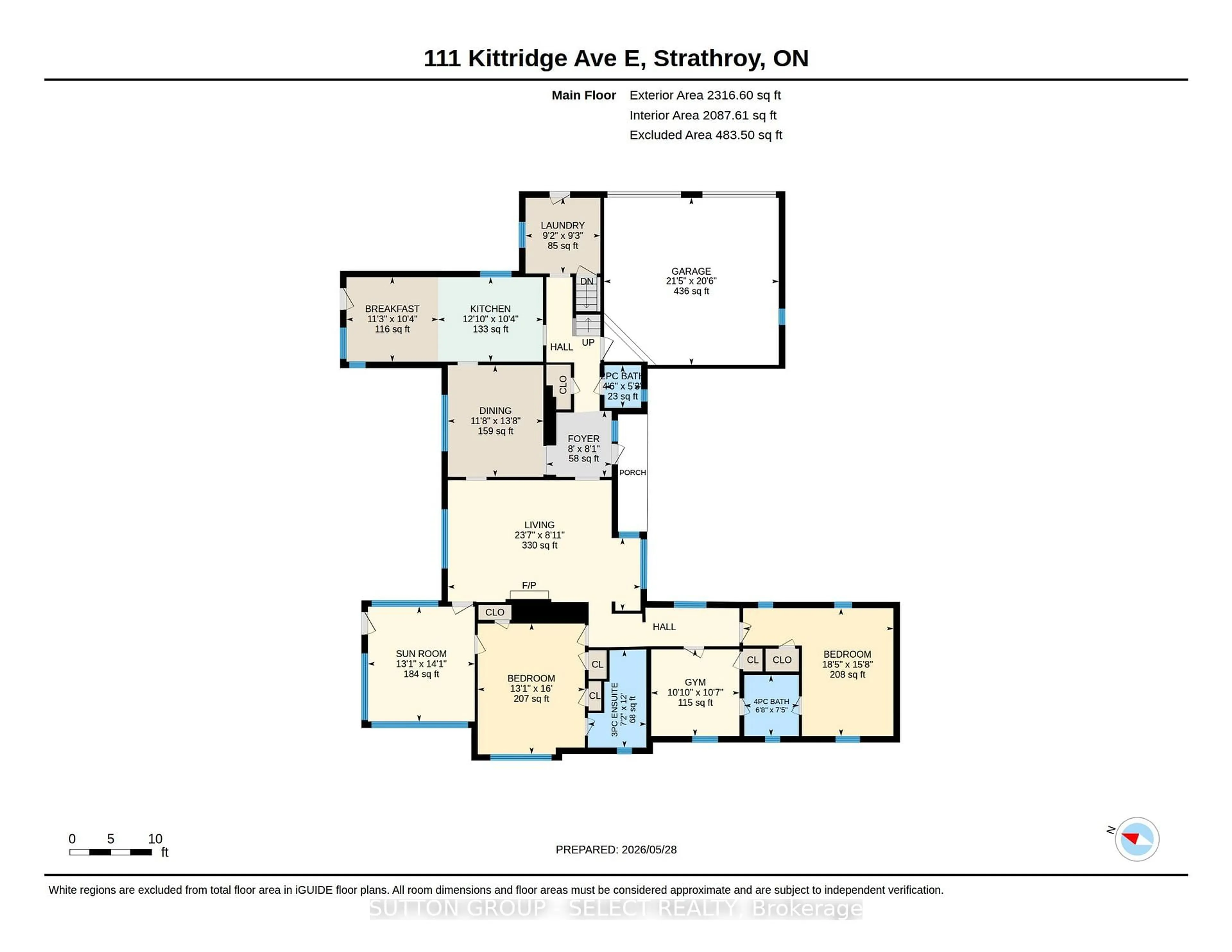 Floor plan for 111 Kittridge Ave, Strathroy-Caradoc Ontario N7G 2A9