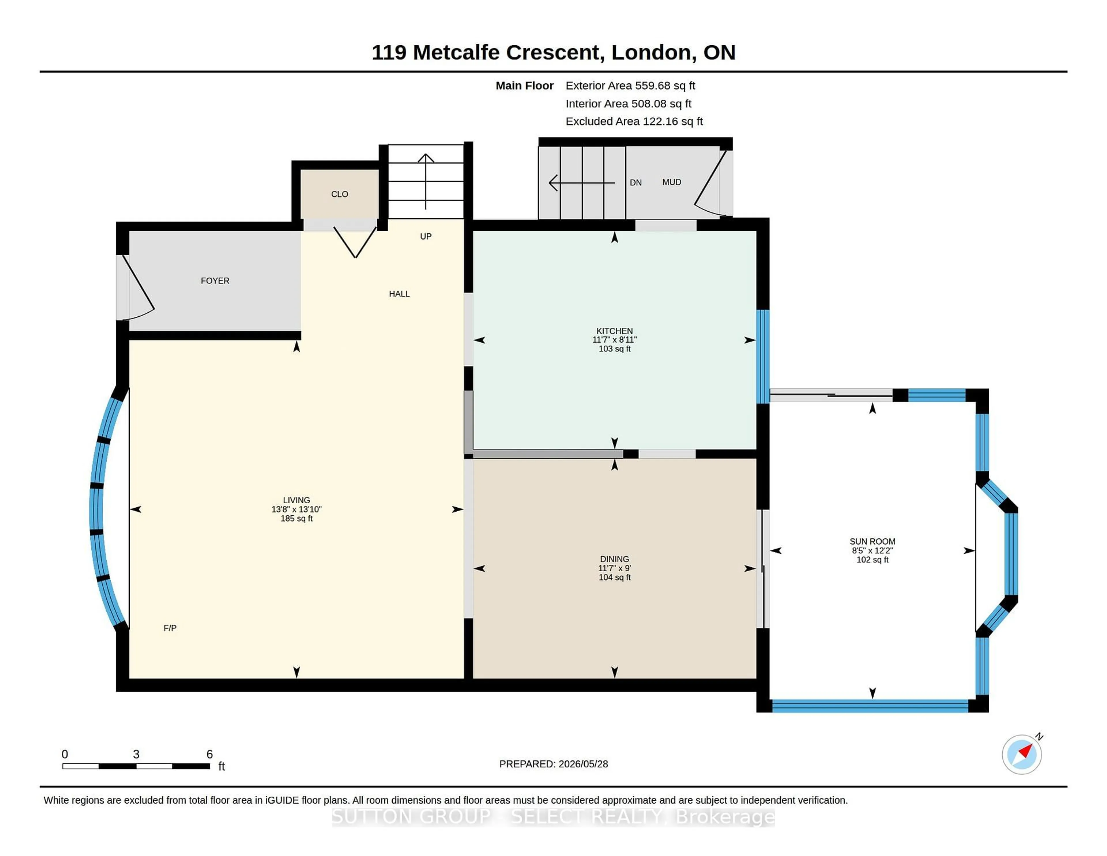 Floor plan for 119 Metcalfe Cres, London South Ontario N6E 1H8