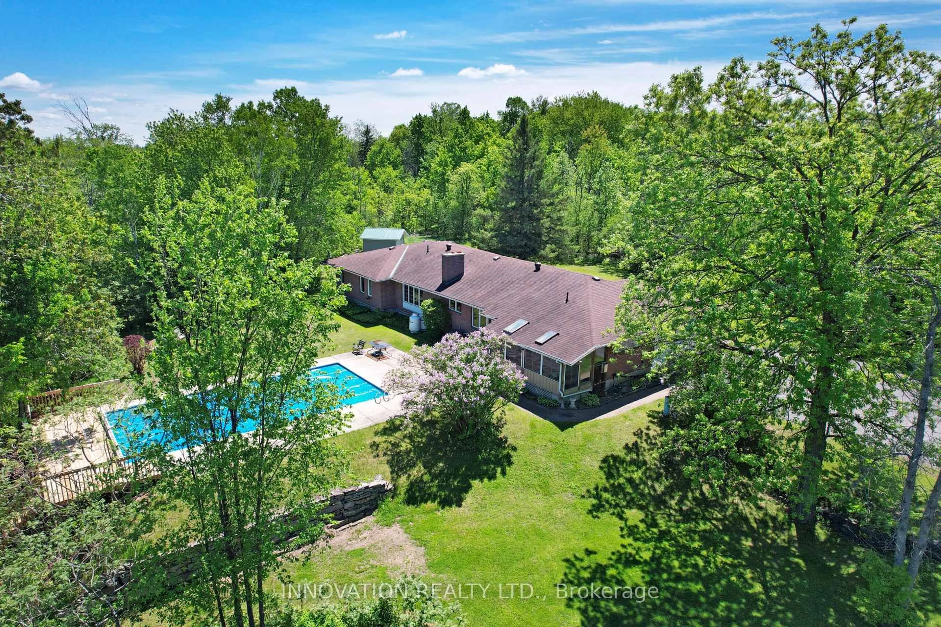A pic from outside/outdoor area/front of a property/back of a property/a pic from drone, unknown for 2320 Old Second Line Rd, Ottawa Ontario K0A 1T0
