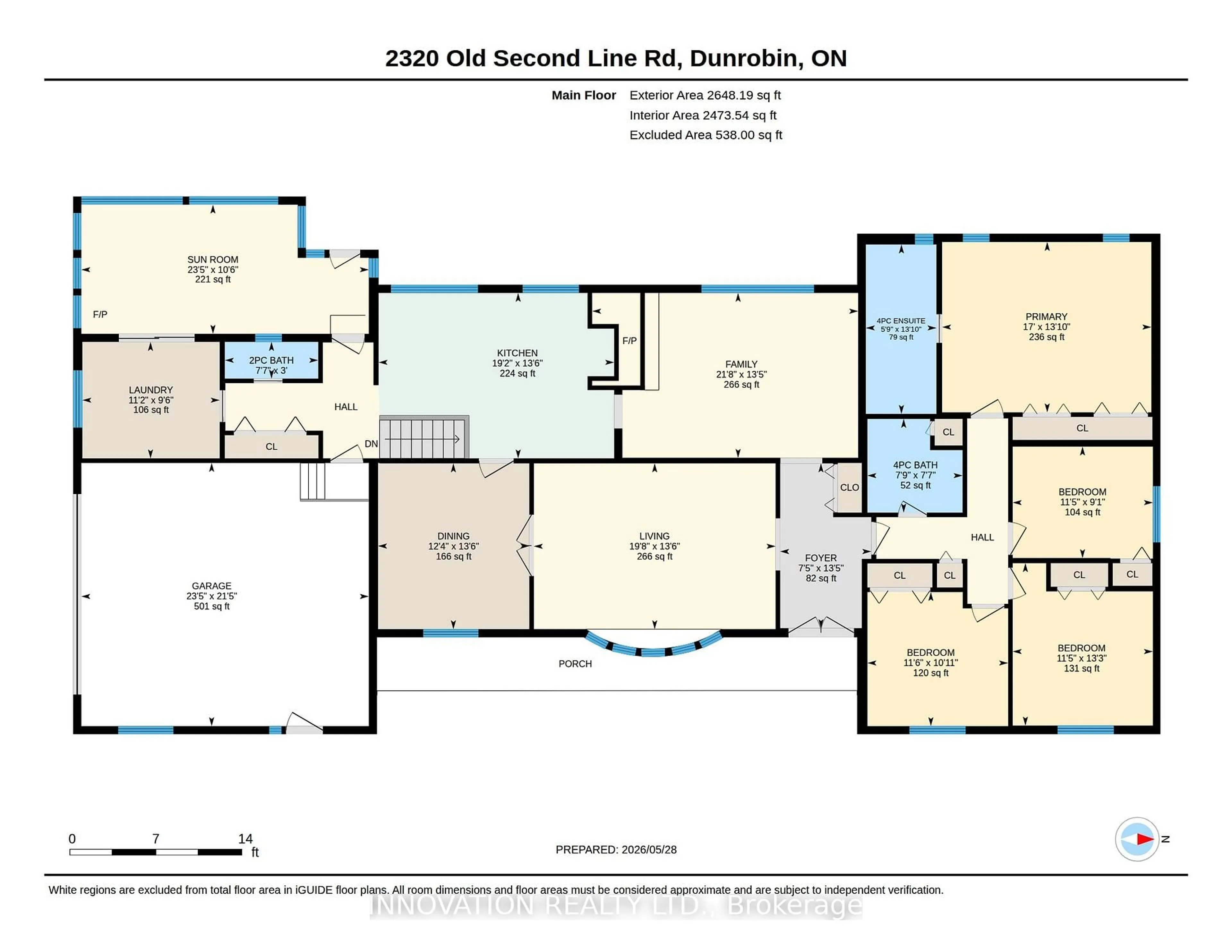 Floor plan for 2320 Old Second Line Rd, Ottawa Ontario K0A 1T0