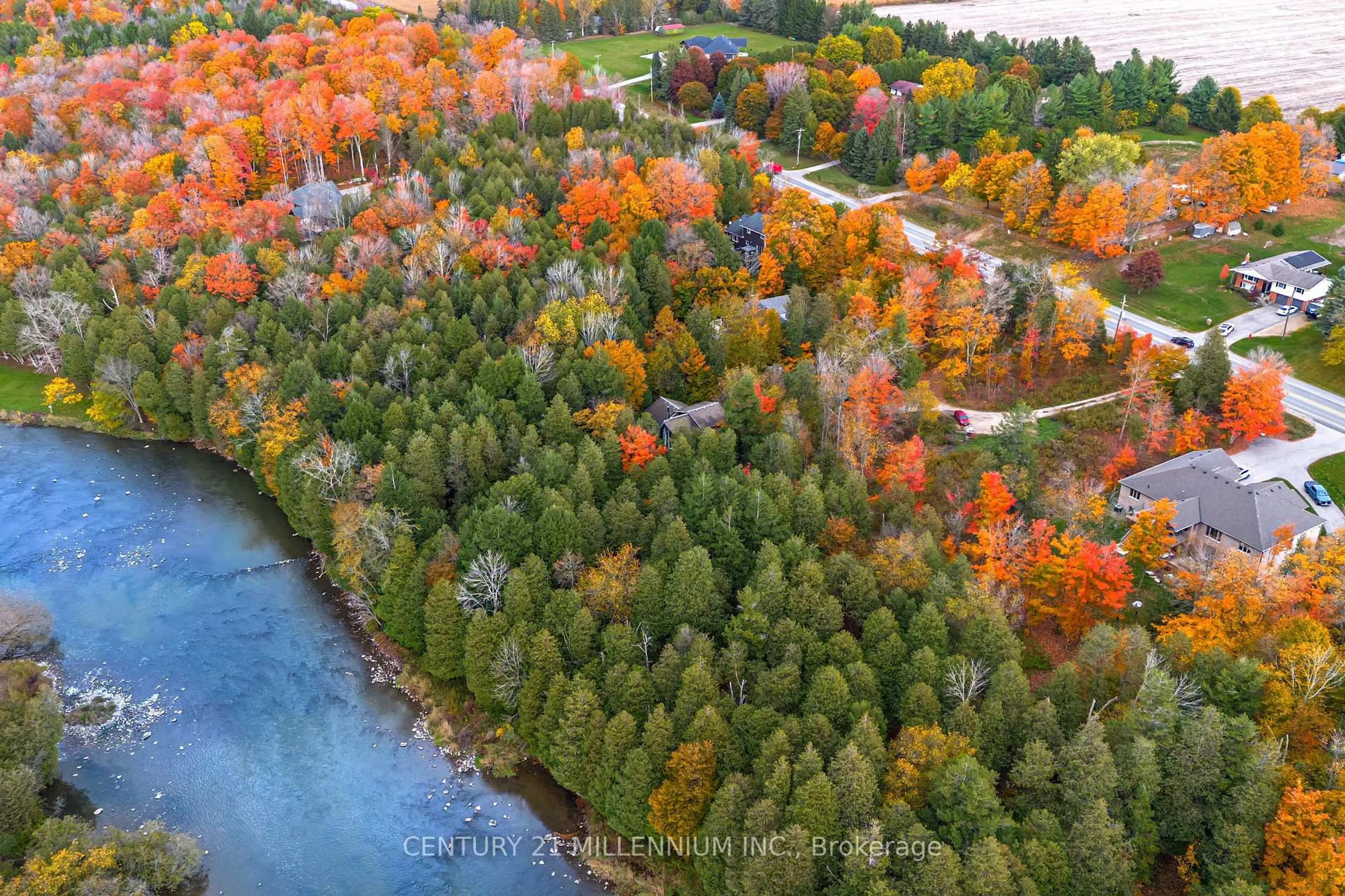 A pic from outside/outdoor area/front of a property/back of a property/a pic from drone, forest/trees view for 6389 Second Line, Centre Wellington Ontario N1M 2W5