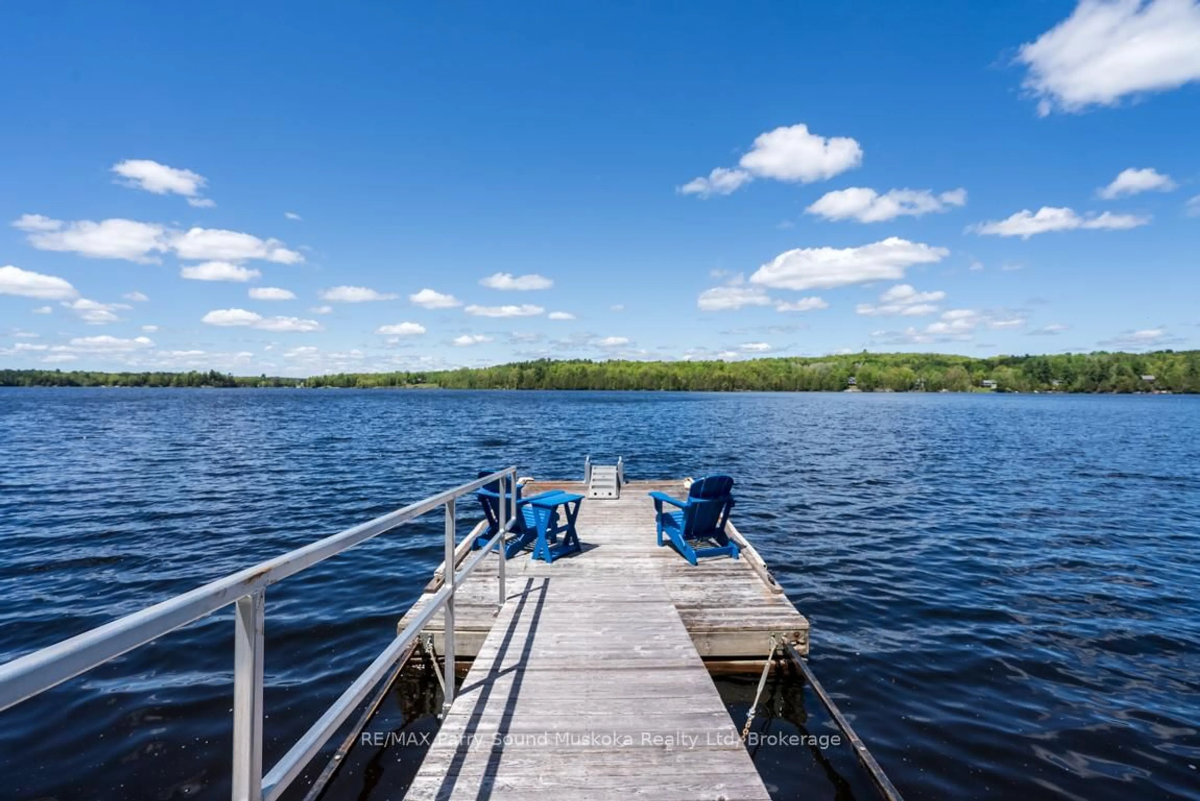 Patio, water/lake/river/ocean view for 48 White Birch Dr, Seguin Ontario P0C 1J0