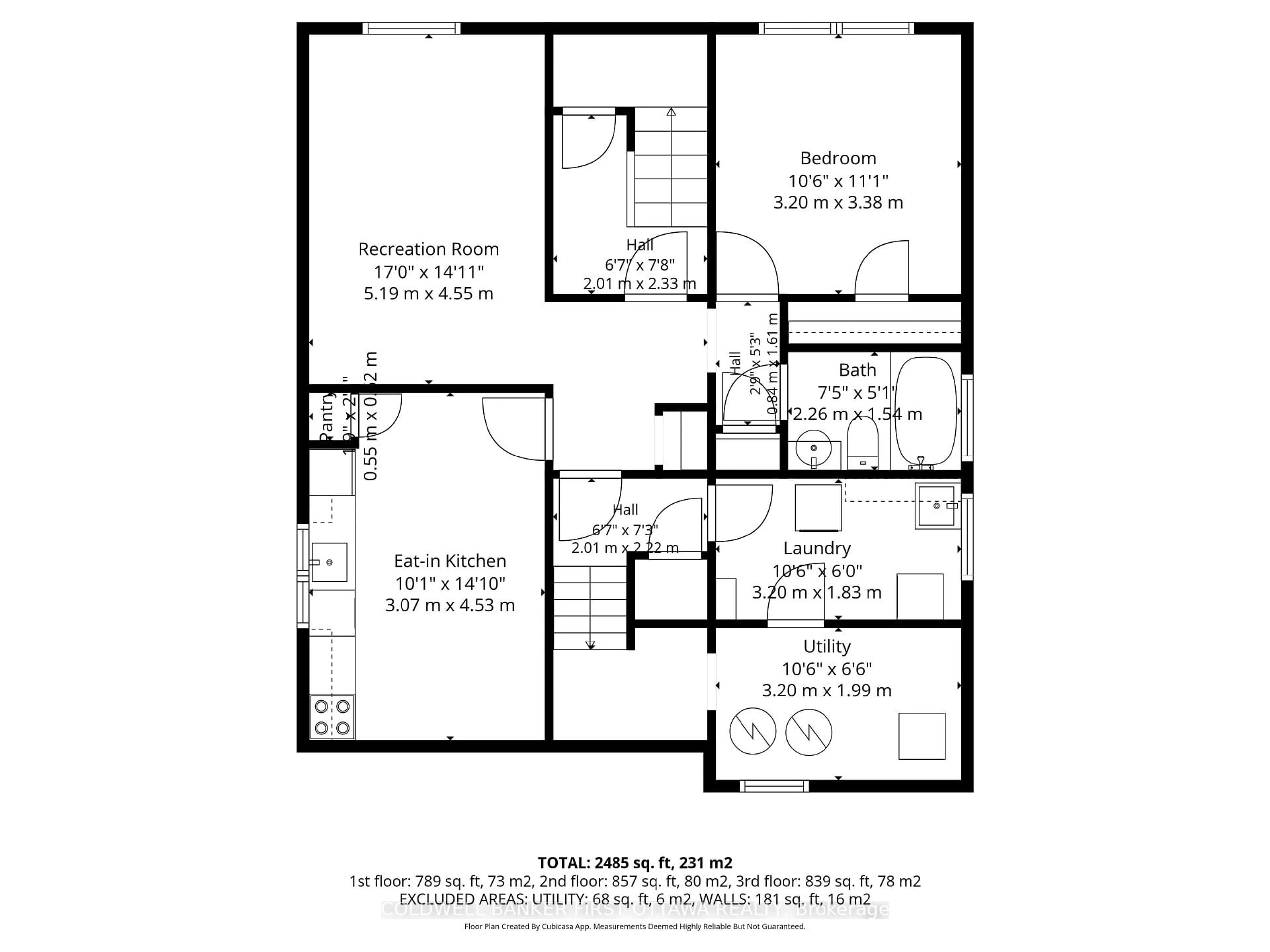 Floor plan for 397 Brant St, Ottawa Ontario K1L 6V5