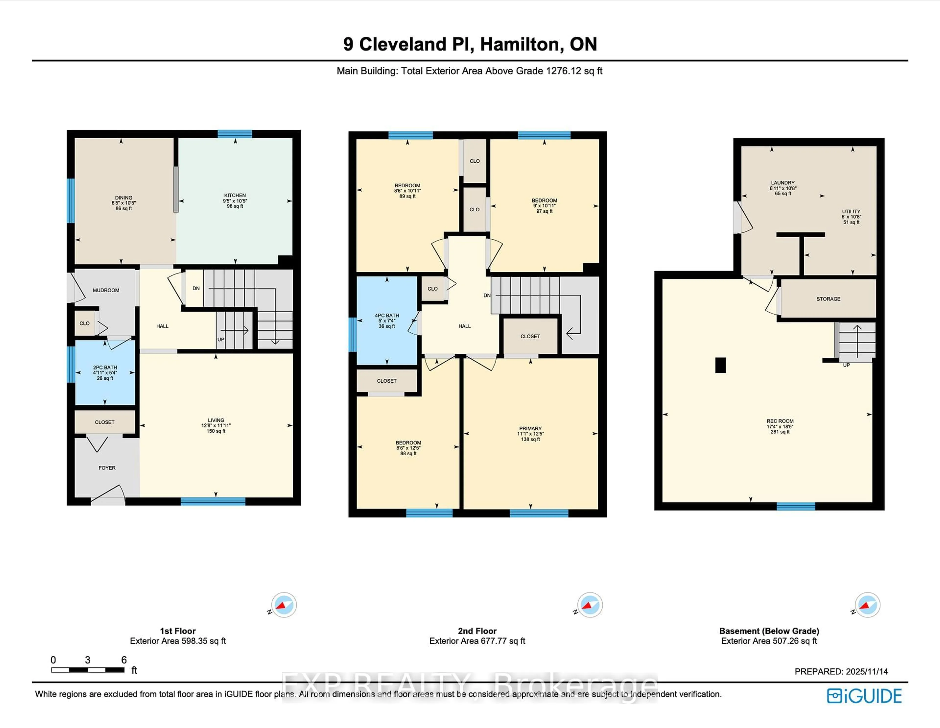 Floor plan for 9 Cleveland Pl, Hamilton Ontario L8J 1M9