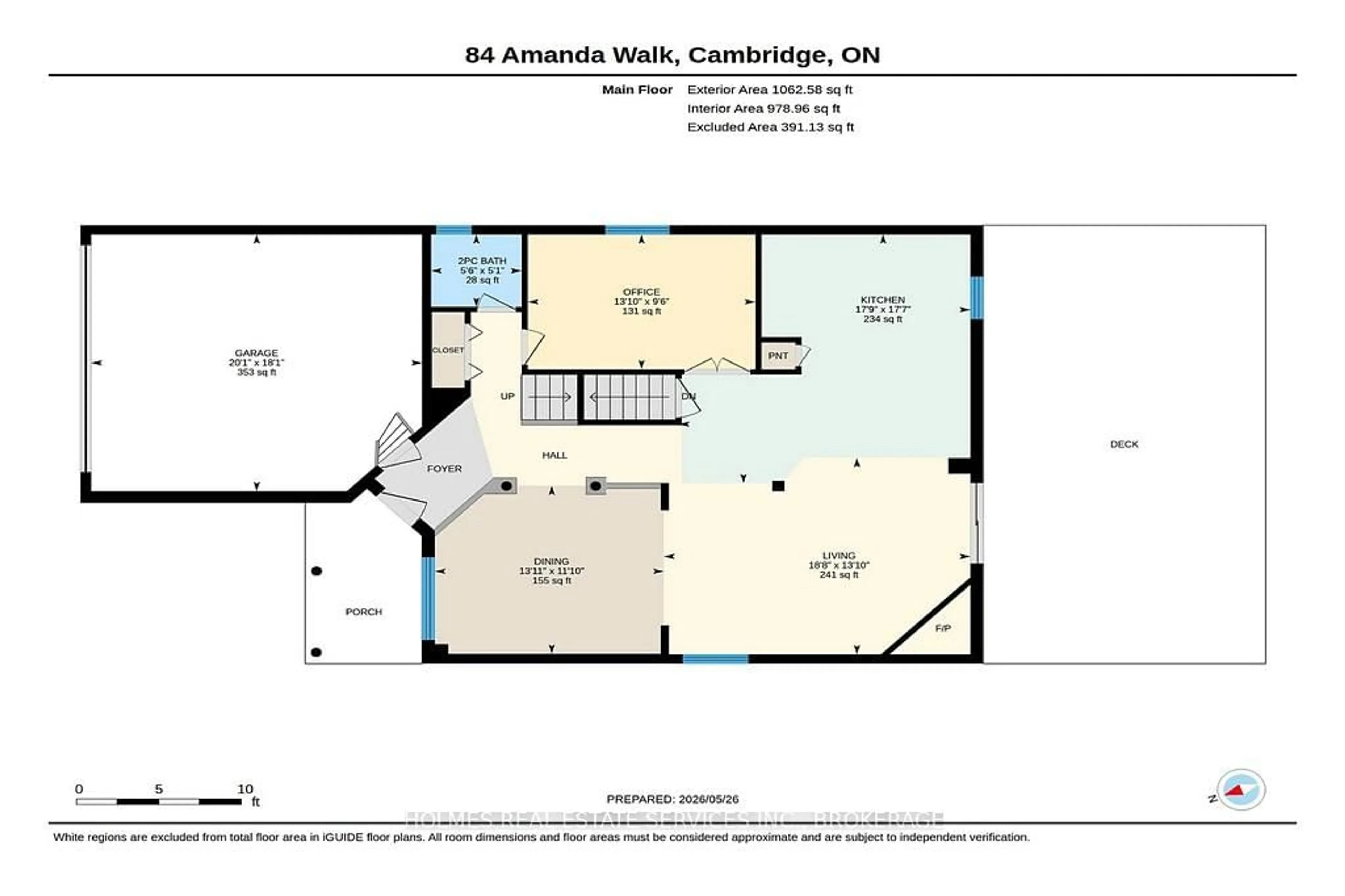 Floor plan for 84 Amanda Walk, Cambridge Ontario N3C 4K7