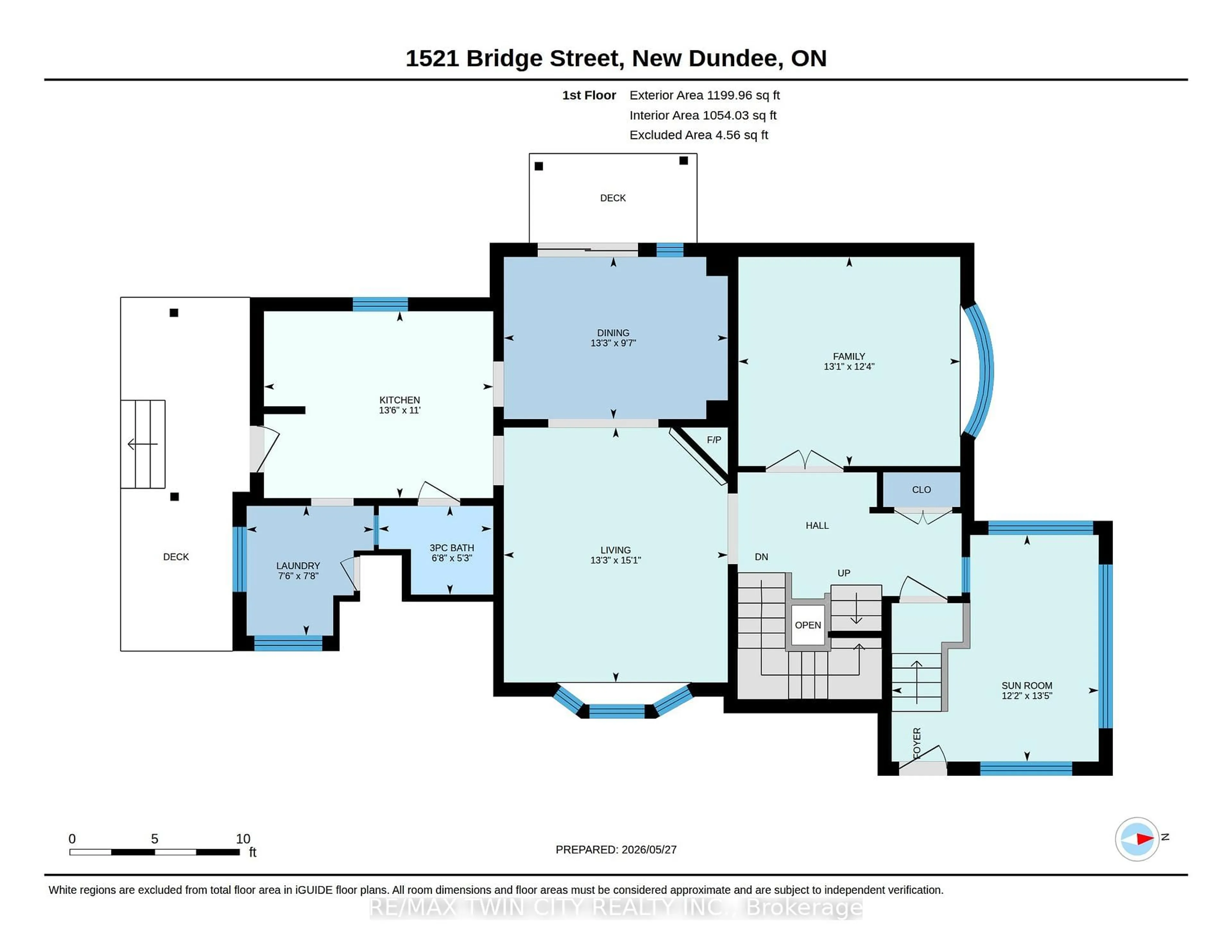 Floor plan for 1521 Bridge St, Wilmot Ontario N0B 2E0