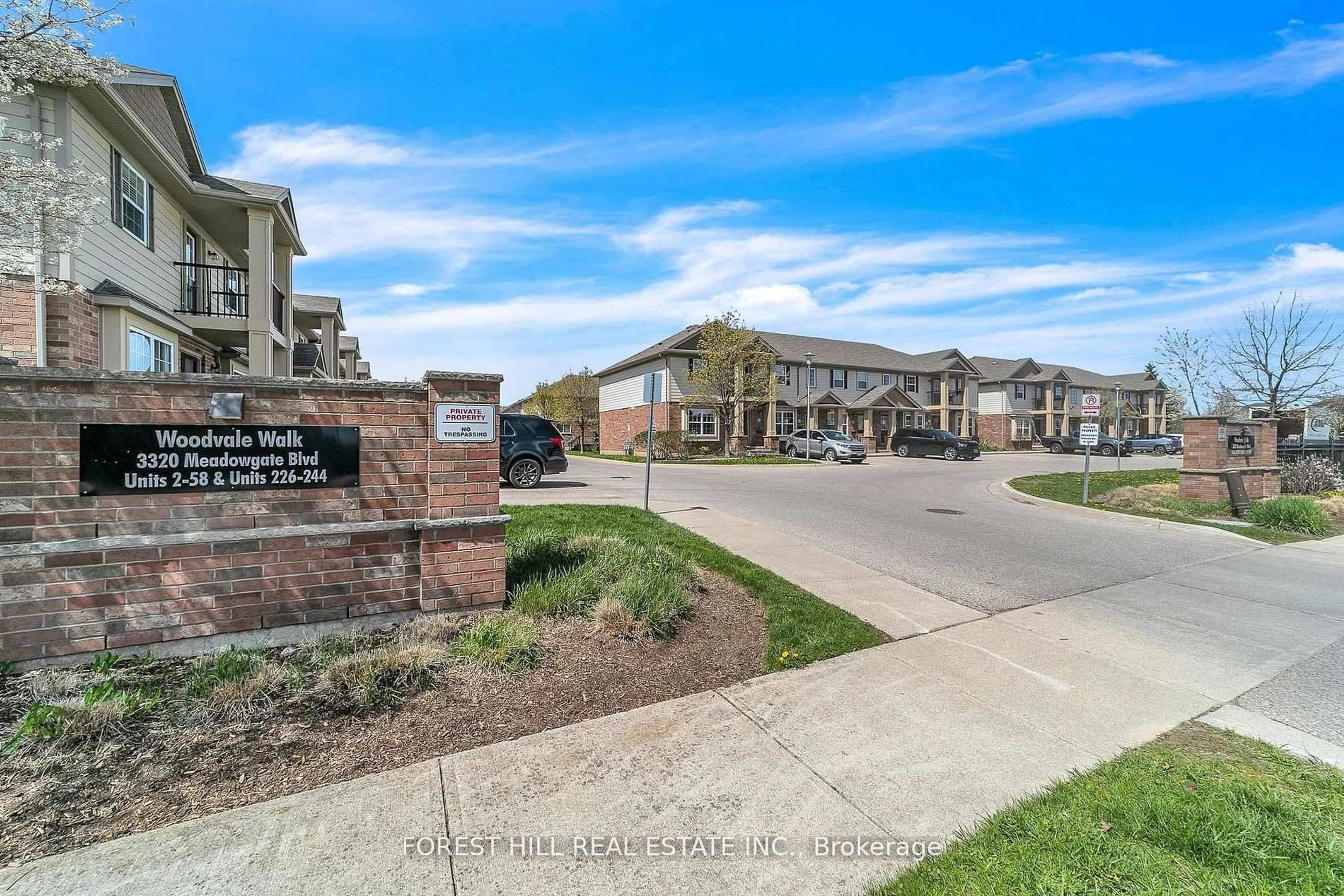 A pic from outside/outdoor area/front of a property/back of a property/a pic from drone, unknown for 3320 Meadowgate Blvd #134, London South Ontario N6M 0A7