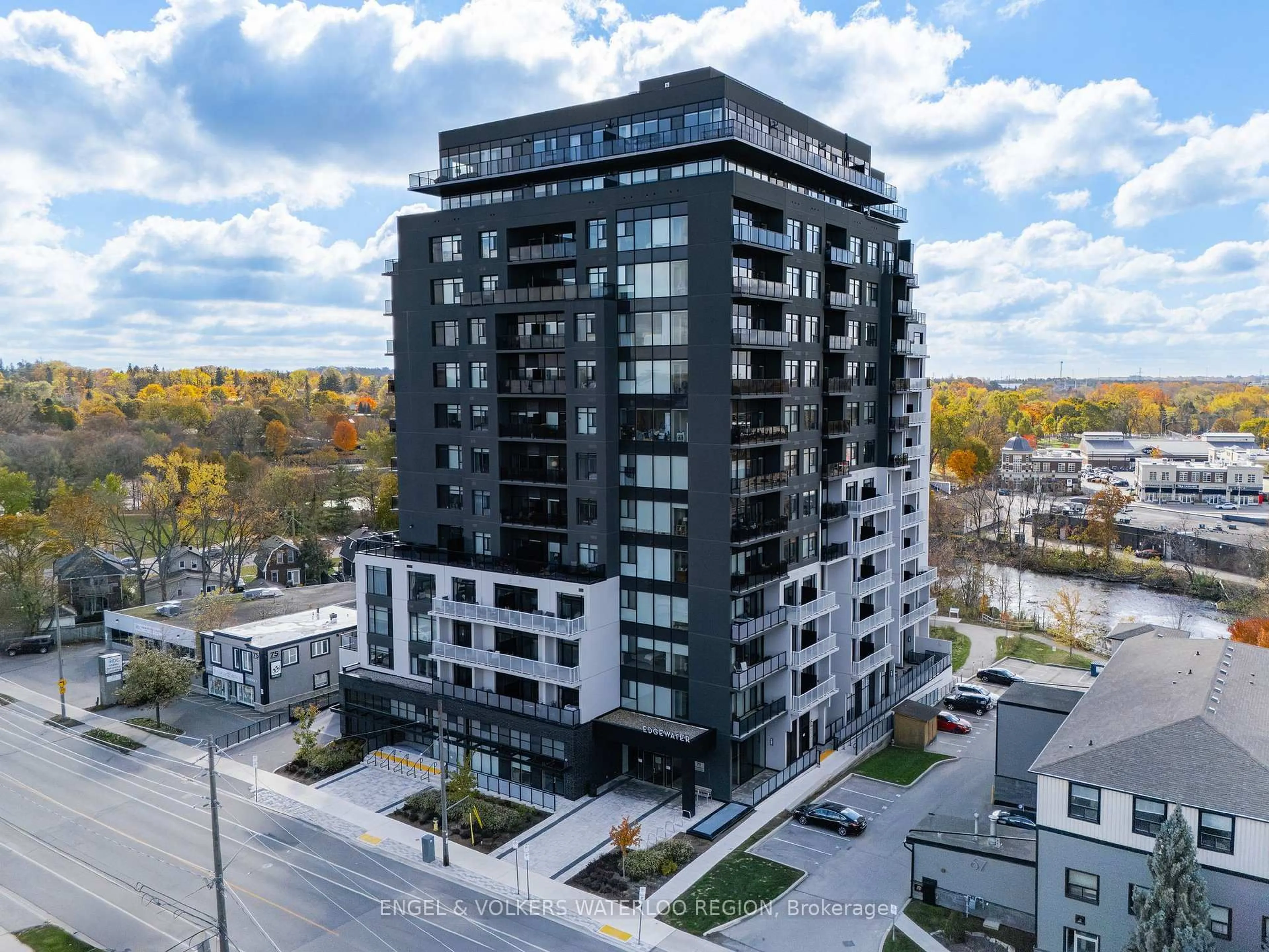 A pic from outside/outdoor area/front of a property/back of a property/a pic from drone, building for 71 Wyndham St #601, Guelph Ontario N1E 0T7