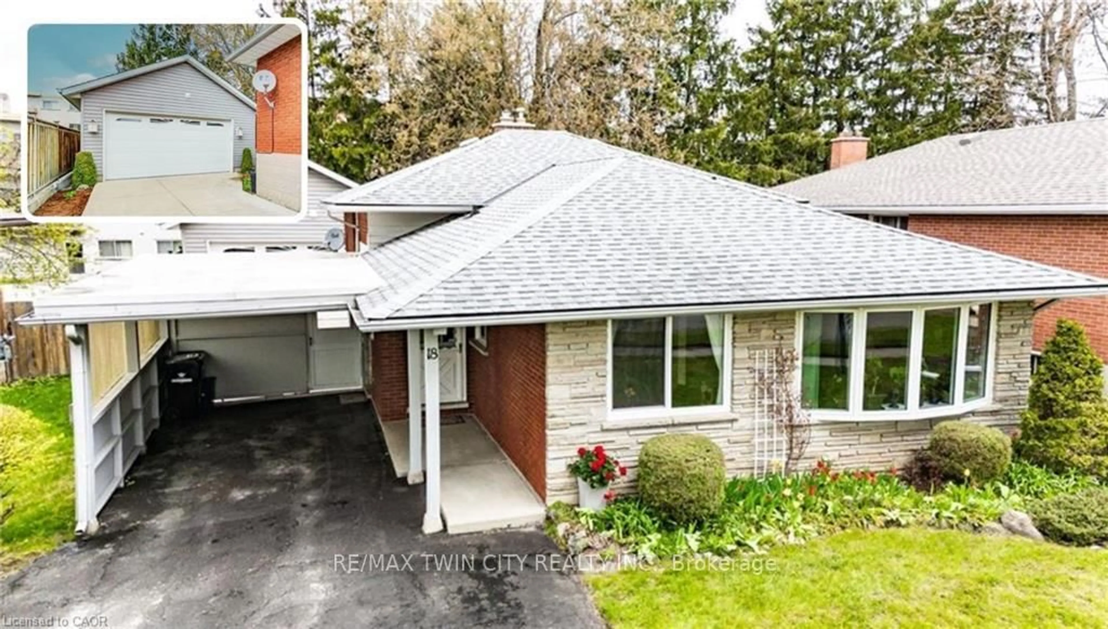 Home with brick exterior material, street for 18 QUEENSTON Cres, Kitchener Ontario N2B 2V5