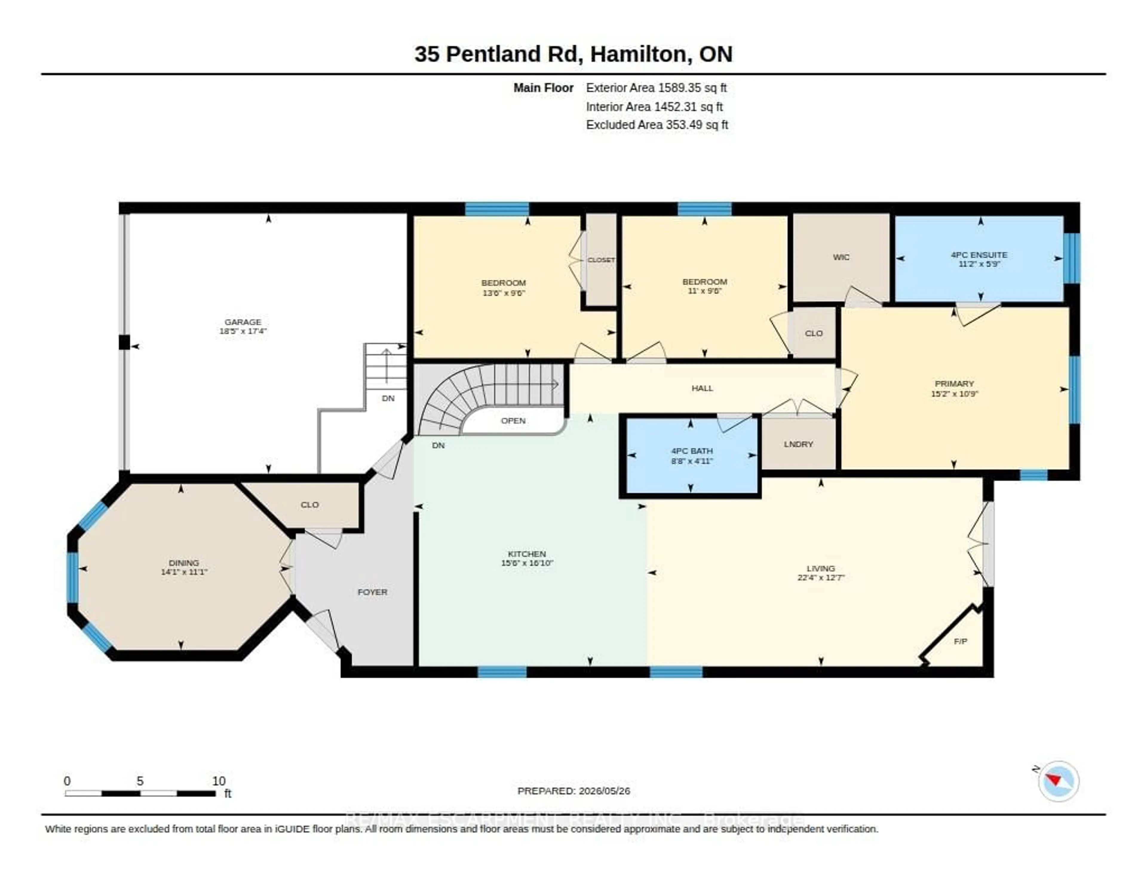 Floor plan for 35 Pentland Rd, Hamilton Ontario L0R 2H5