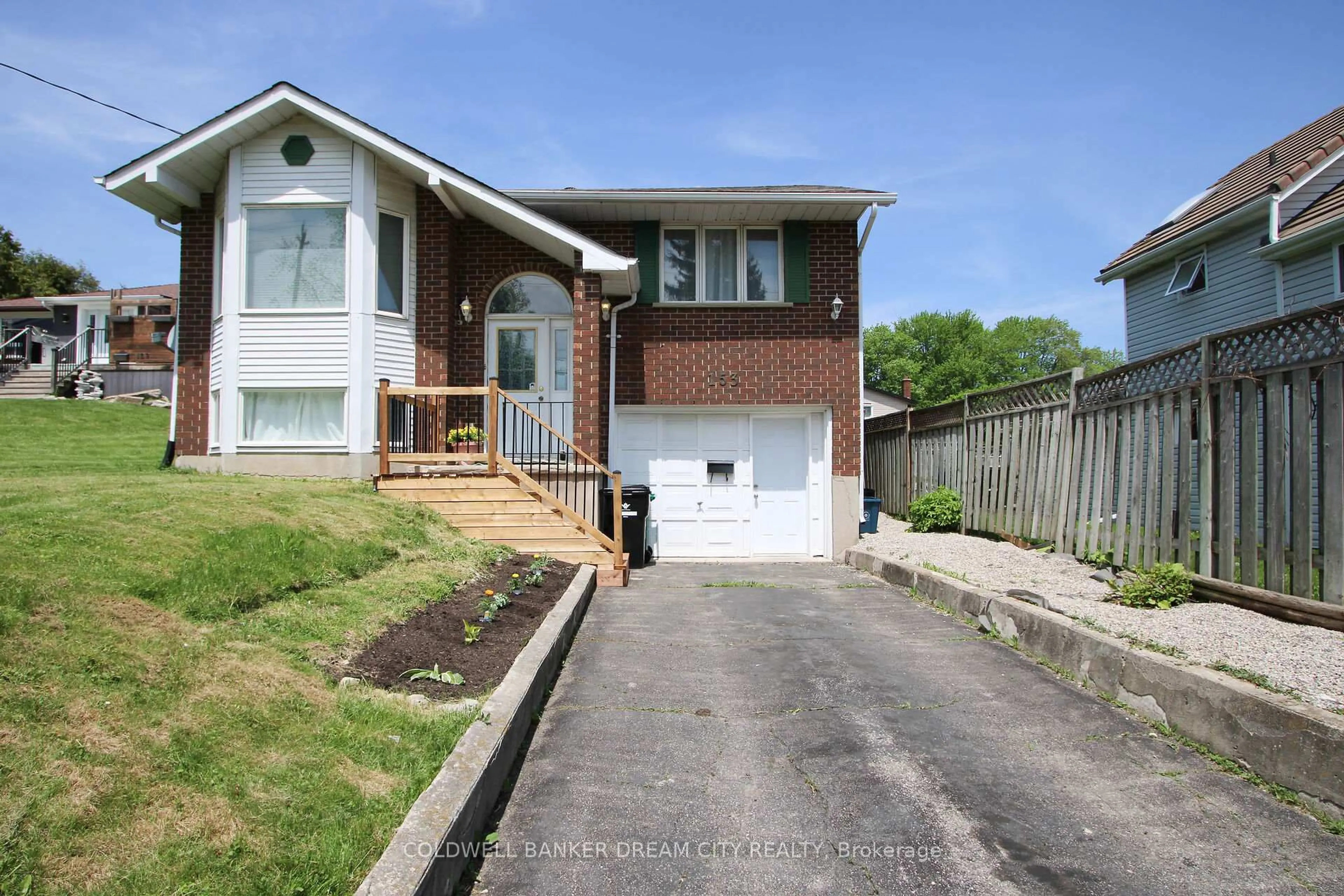Home with vinyl exterior material, street for 153 FISHER MILLS Rd, Cambridge Ontario N3C 1E1
