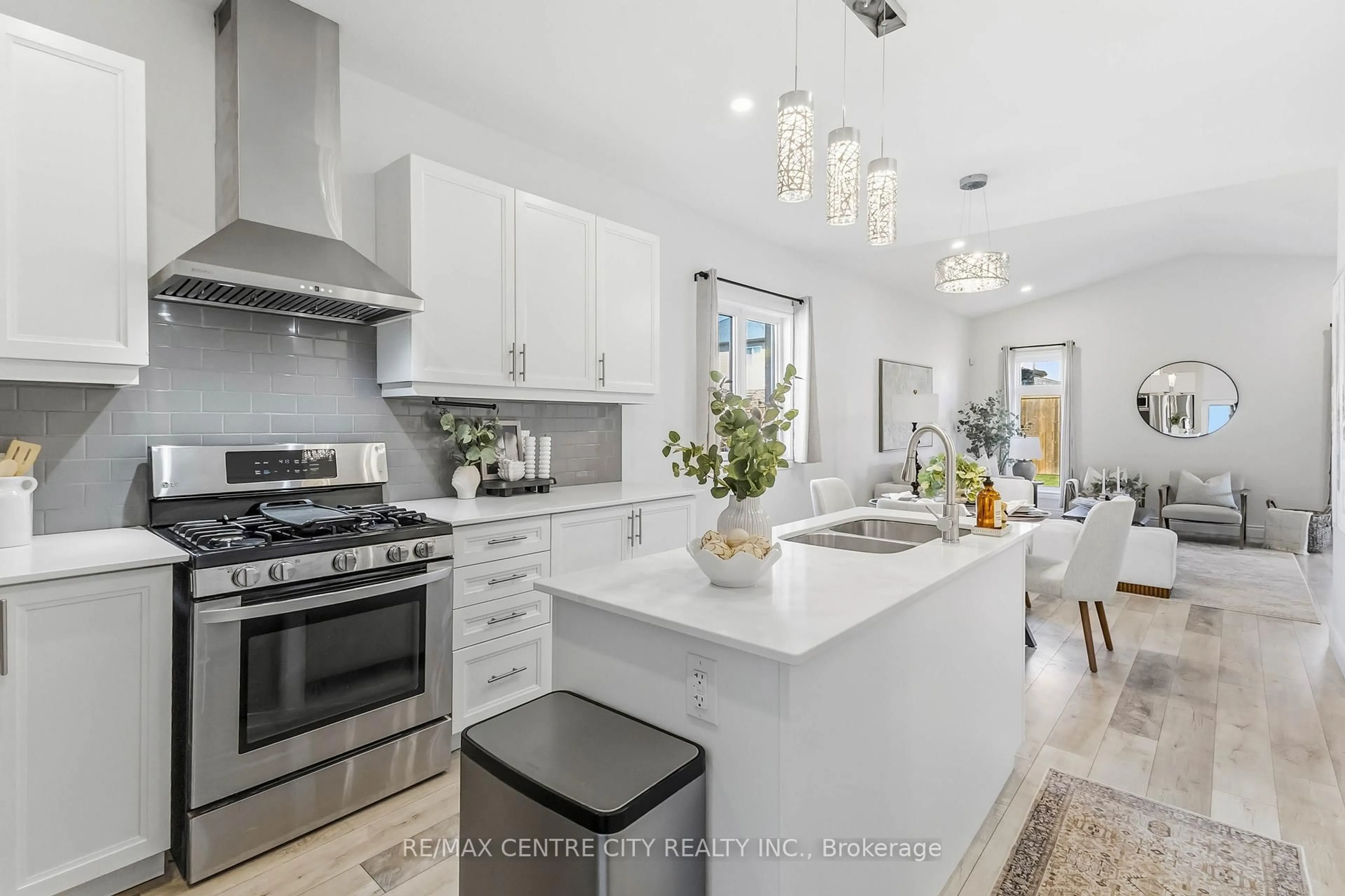 Open concept kitchen, ceramic/tile floor for 2344 Constance Ave, London South Ontario N6M 0G5