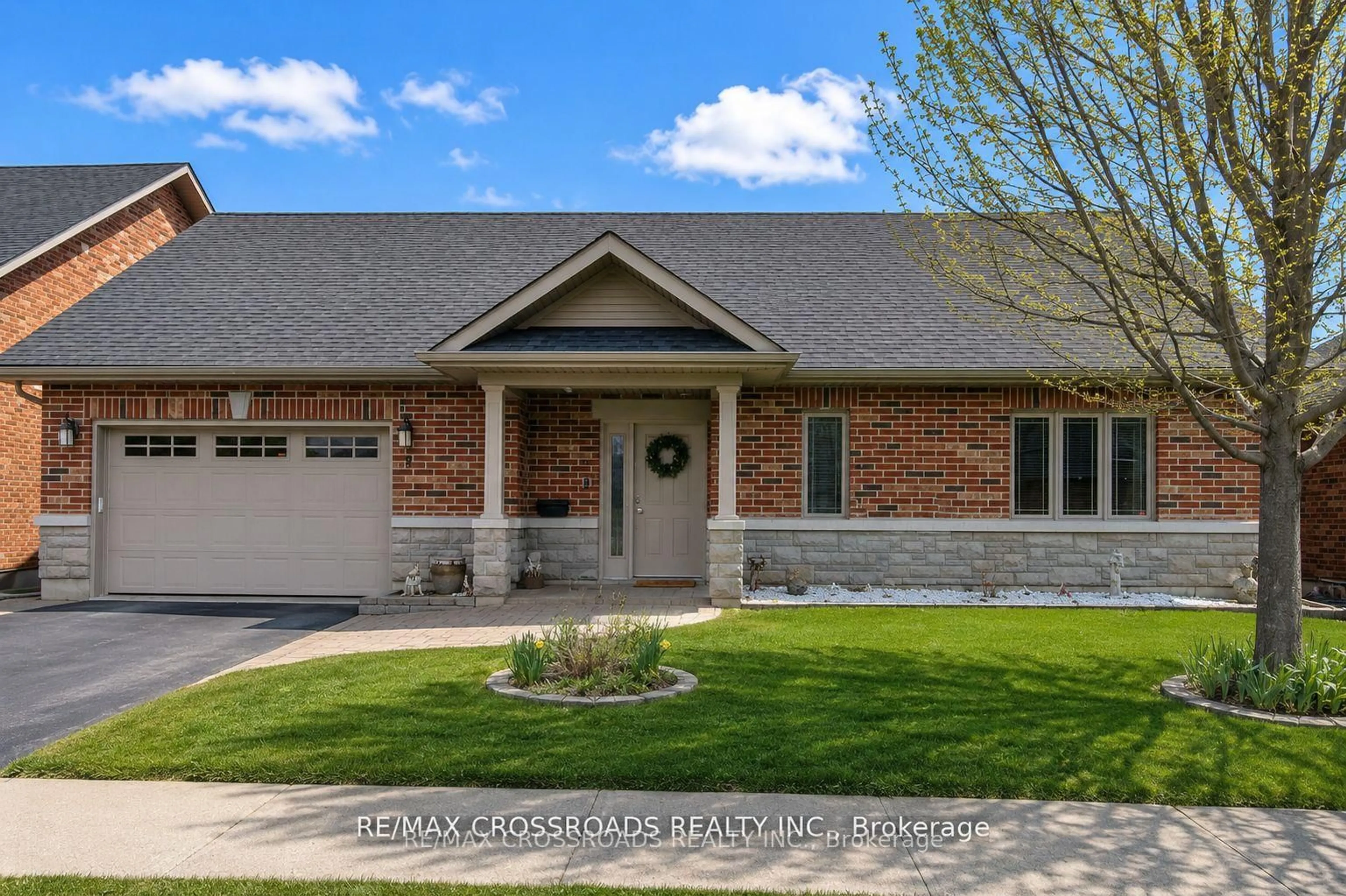 Home with brick exterior material, street for 8 Green Arbour Way, Kawartha Lakes Ontario K9V 0E6