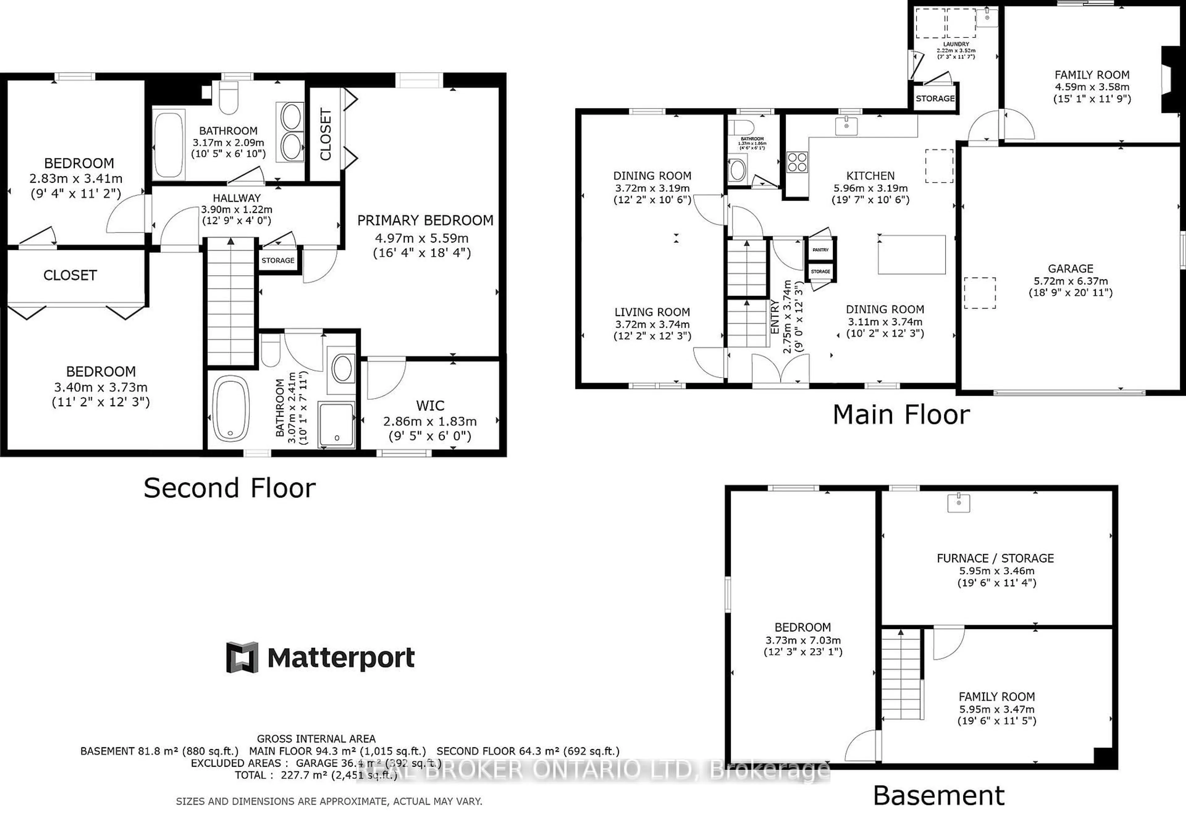 Floor plan for 196 Wychwood Park, London North Ontario N6G 1R9