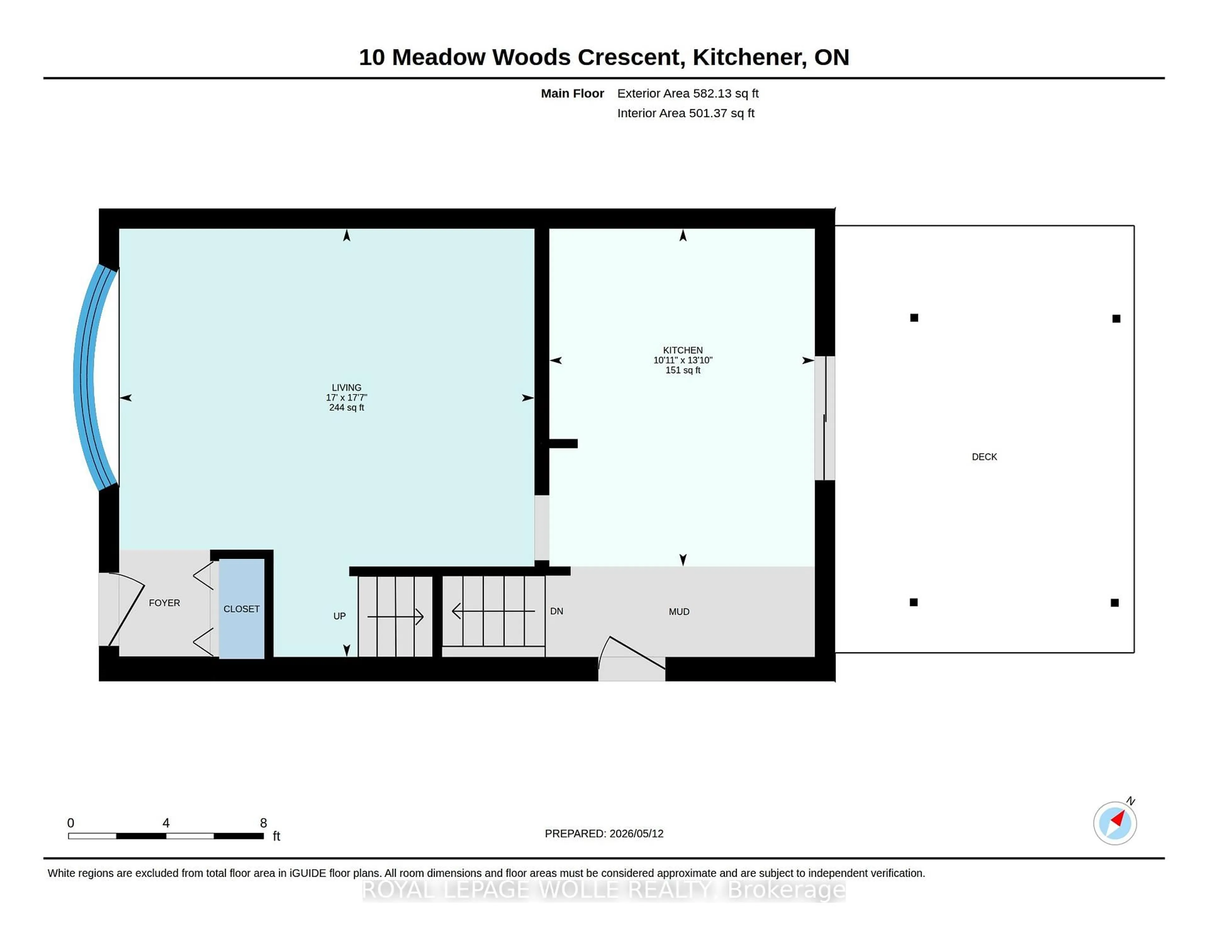 Floor plan for 10 Meadow Woods Cres, Kitchener Ontario N2N 1S5