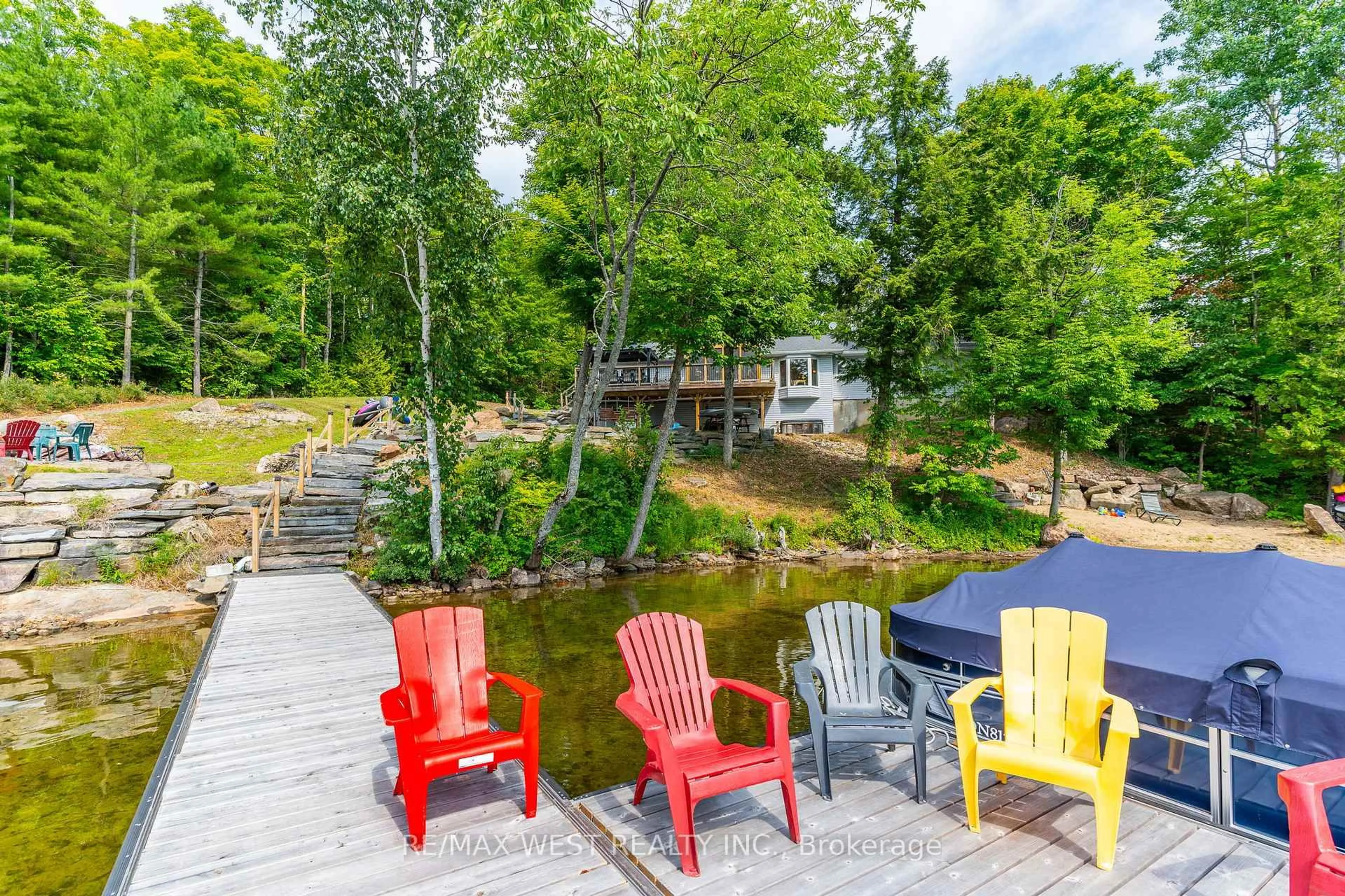 Patio, water/lake/river/ocean view for 1187 BOB BEENEY Tr, Minden Hills Ontario K0M 2K0
