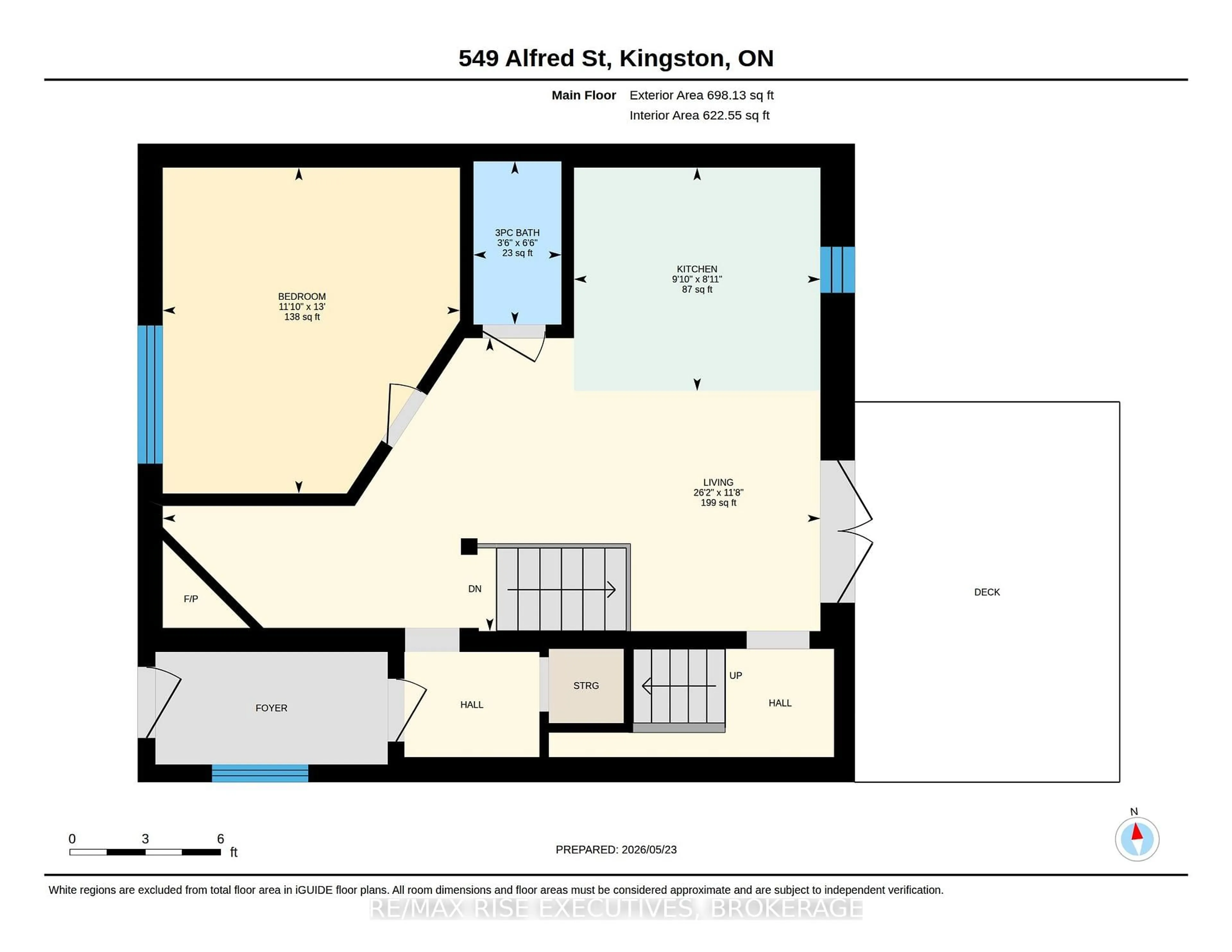 Floor plan for 549 Alfred St, Kingston Ontario K7K 4J6