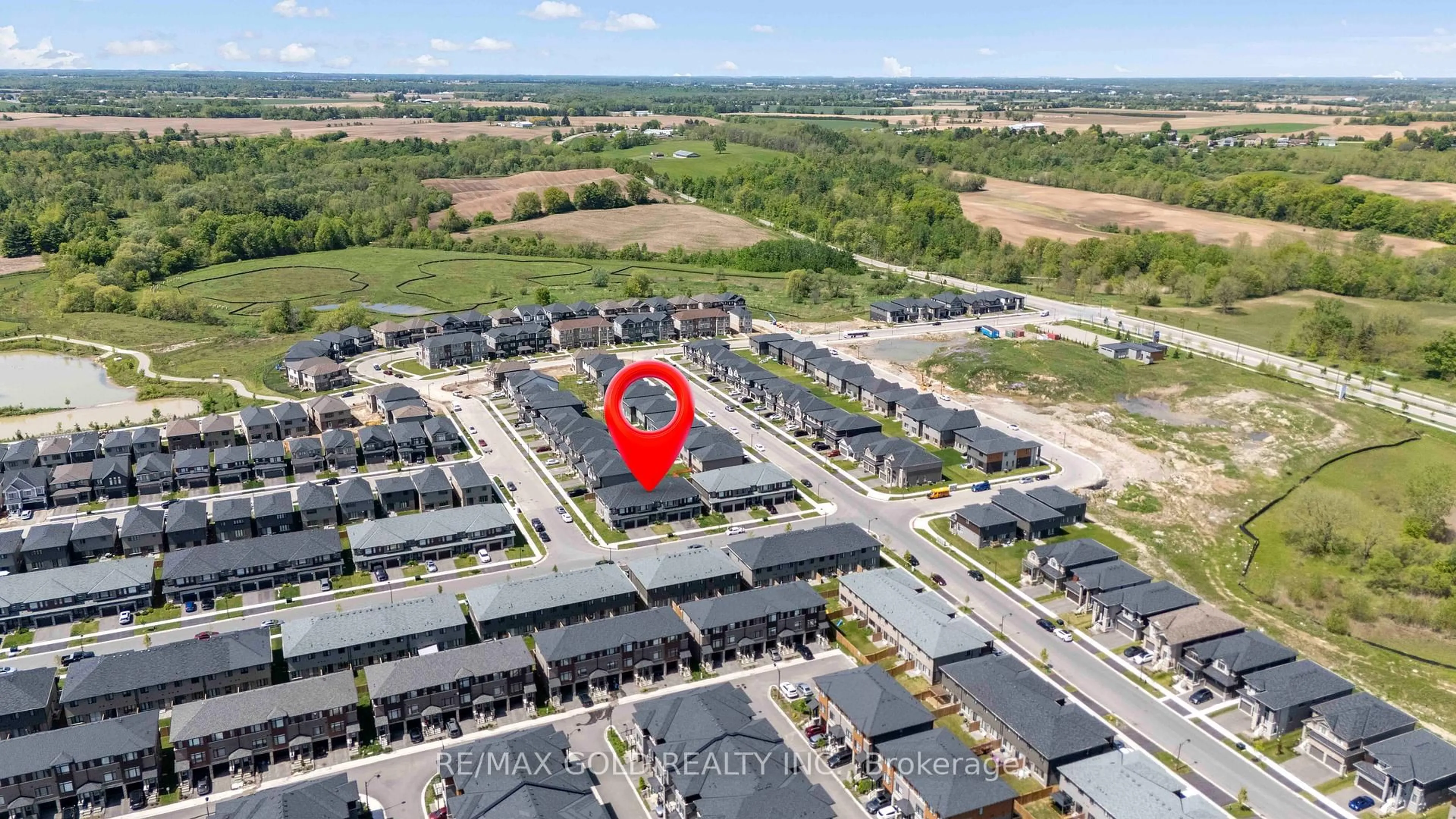 A pic from outside/outdoor area/front of a property/back of a property/a pic from drone, street for 73 June Callwood Way, Brantford Ontario N3T 0V2