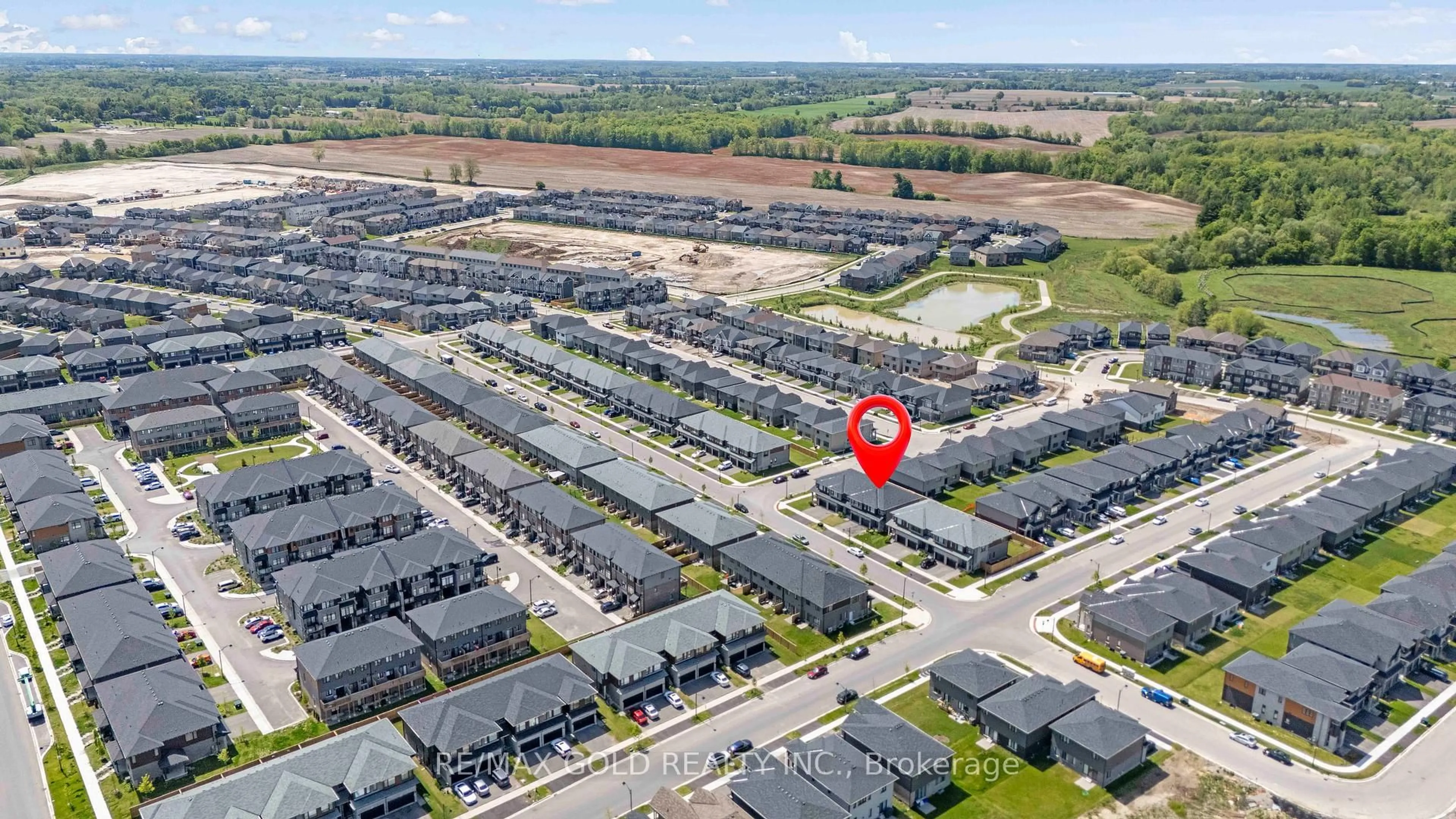 A pic from outside/outdoor area/front of a property/back of a property/a pic from drone, street for 73 June Callwood Way, Brantford Ontario N3T 0V2