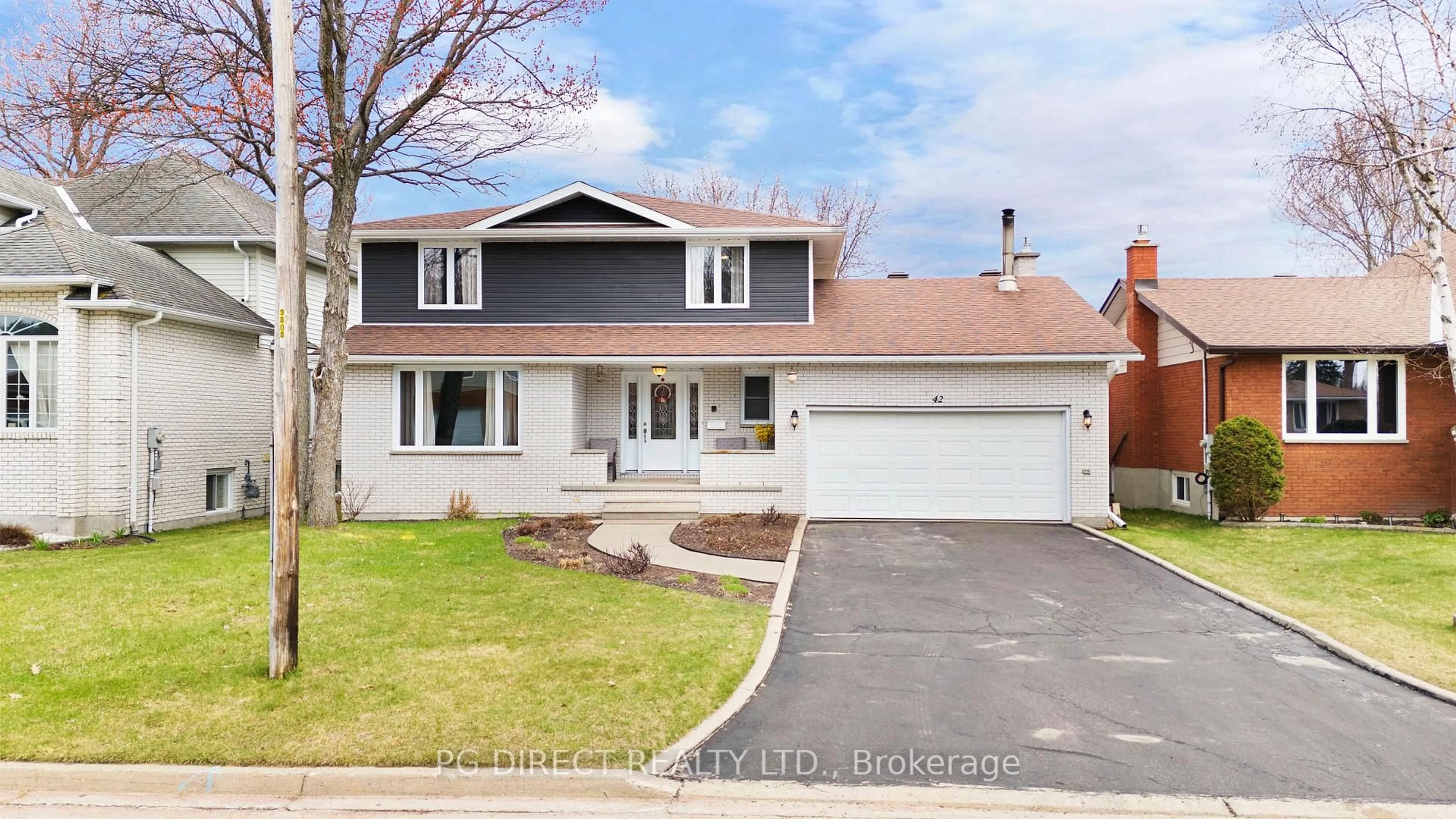 Home with brick exterior material, street for 42 Eglee Ave, North Bay Ontario P1B 8Z7