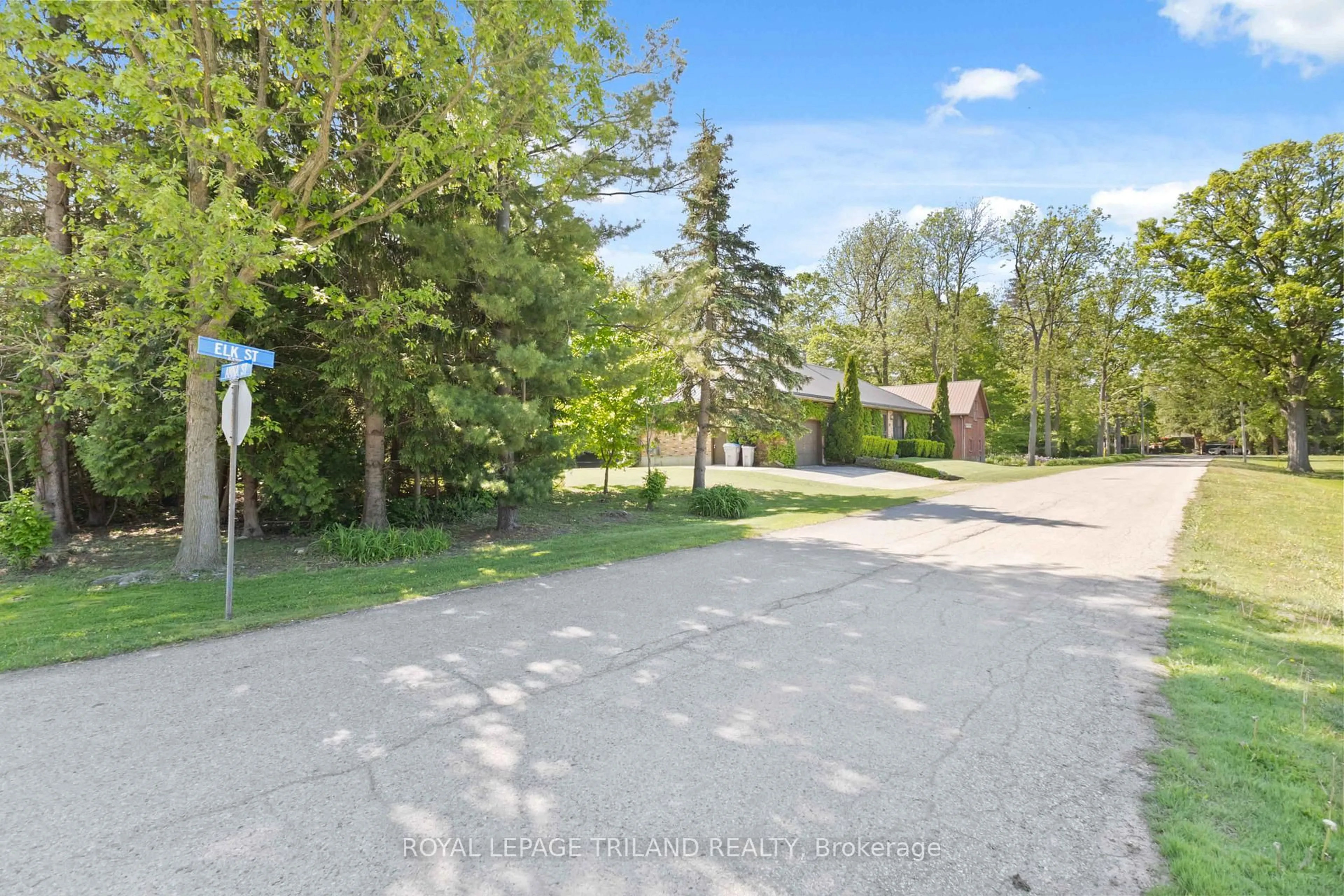 A pic from outside/outdoor area/front of a property/back of a property/a pic from drone, street for 271 Anna St, North Middlesex Ontario N0M 2K0