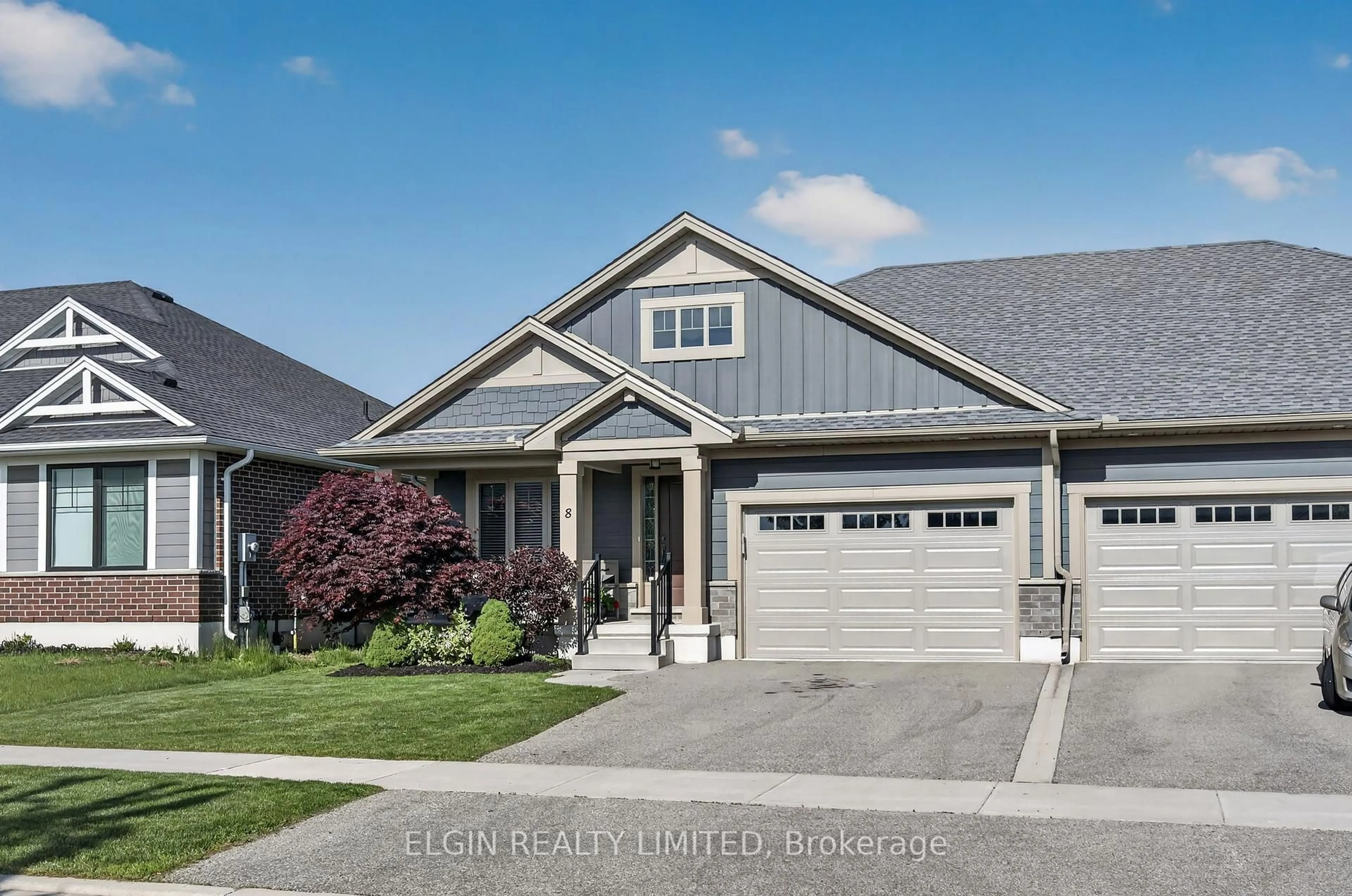Home with vinyl exterior material, street for 8 Ashberry Pl, St. Thomas Ontario N5R 0H7
