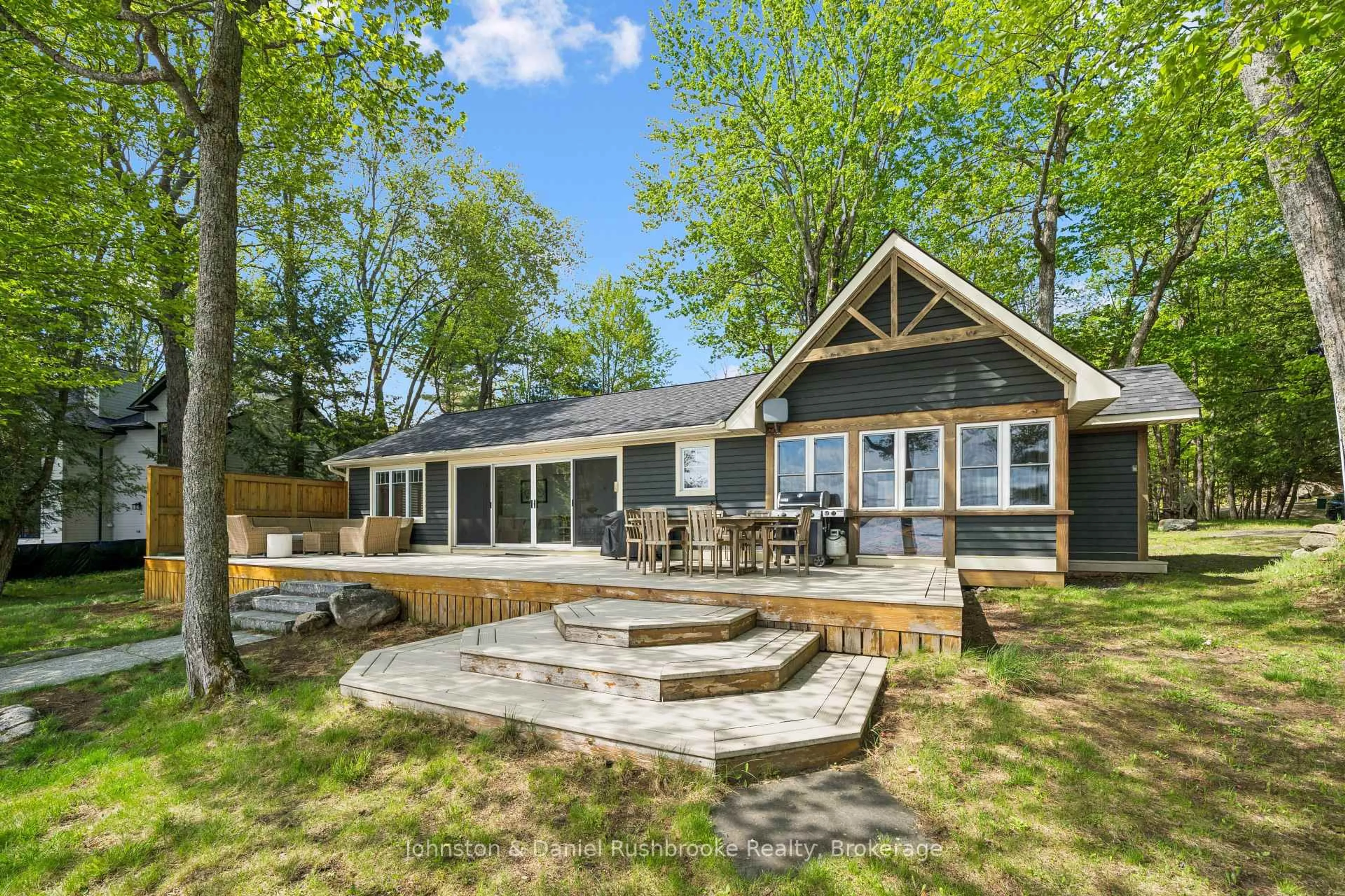 Patio, water/lake/river/ocean view for 1032 Island Park Rd #2, Muskoka Lakes Ontario P0B 1J0