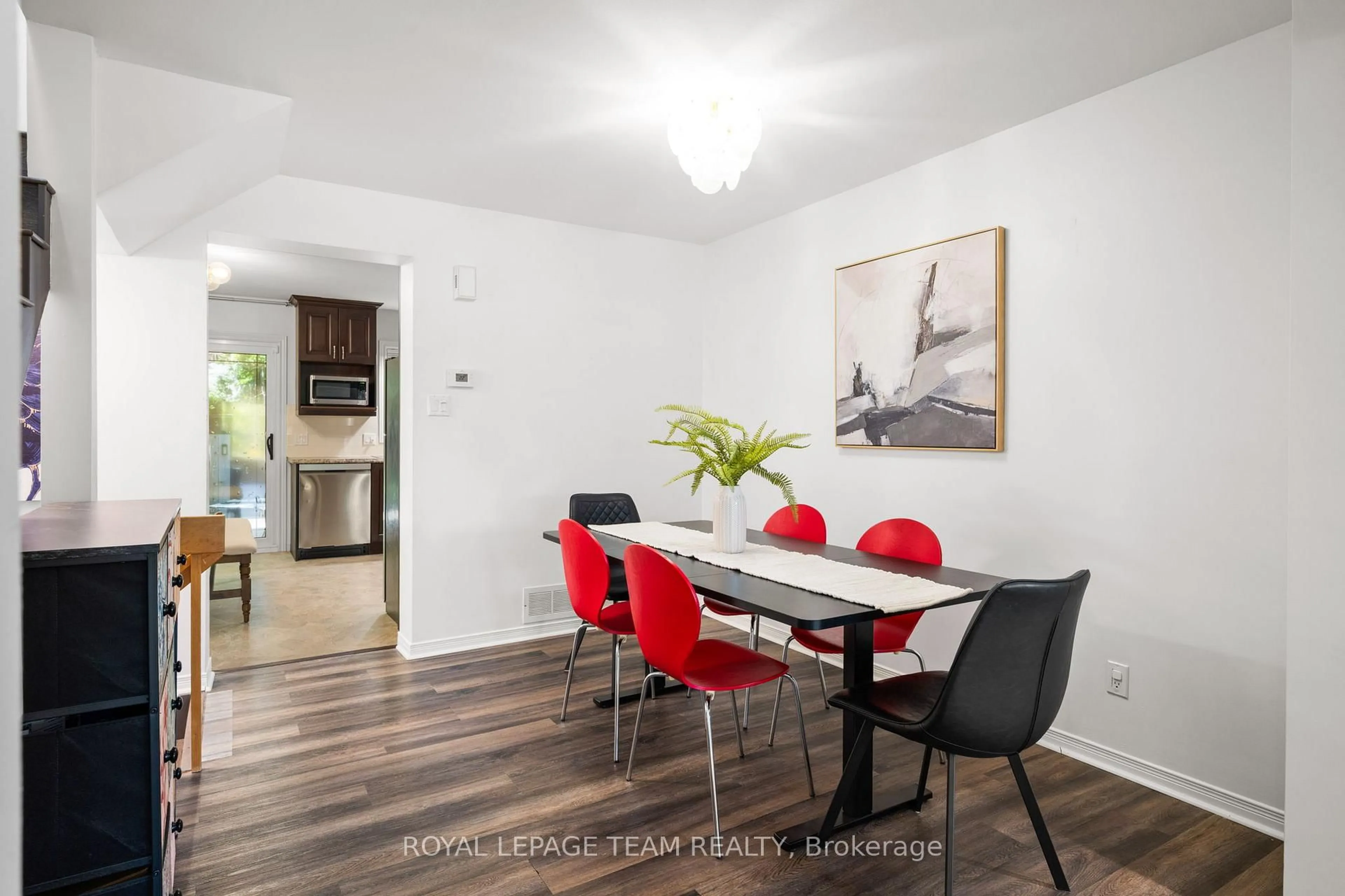 Dining room, wood/laminate floor for 212 Provender Ave, Ottawa Ontario K1K 4N7