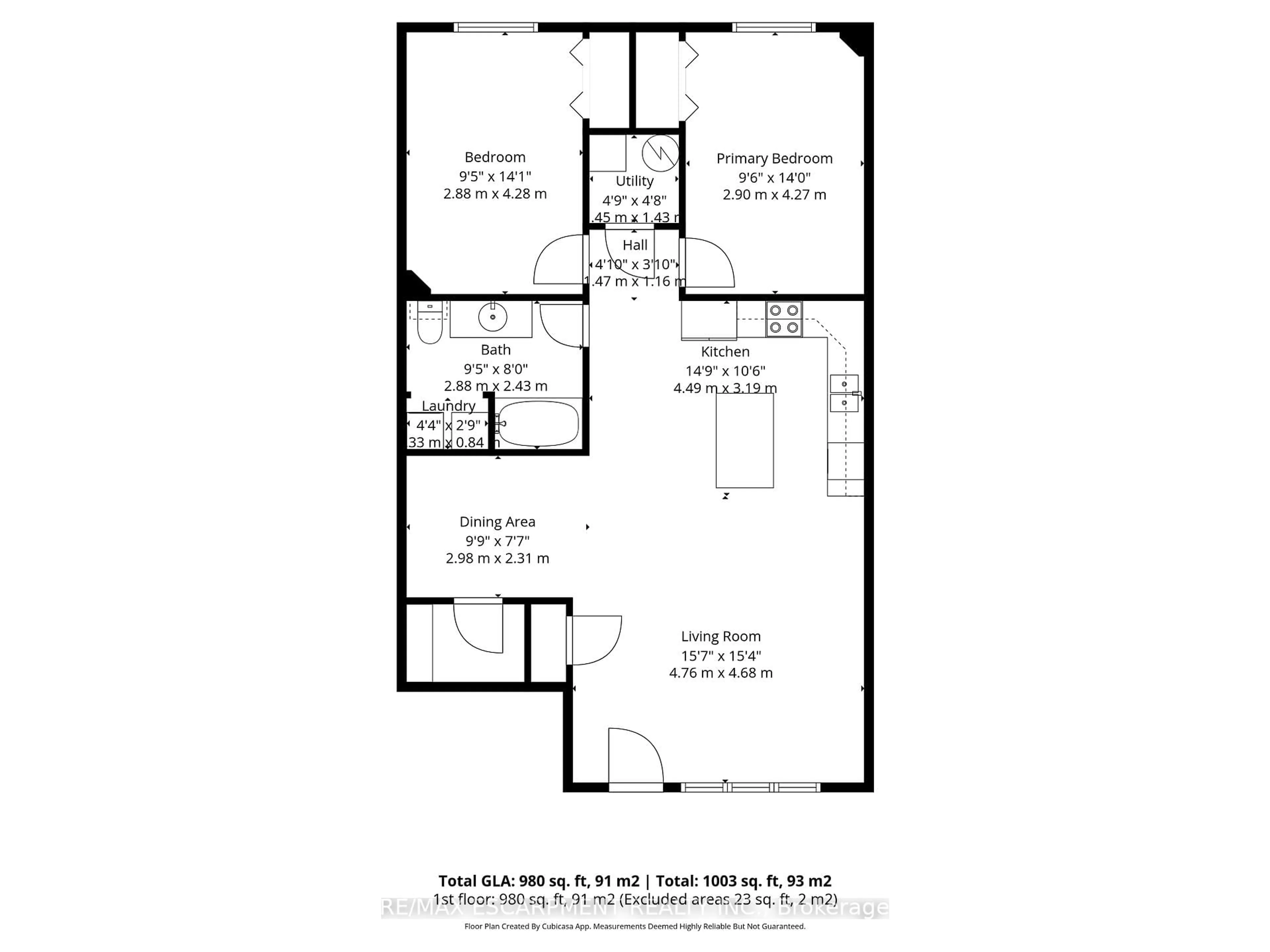 Floor plan for 50 Whitlaw Way #102, Brant Ontario N3L 4C3