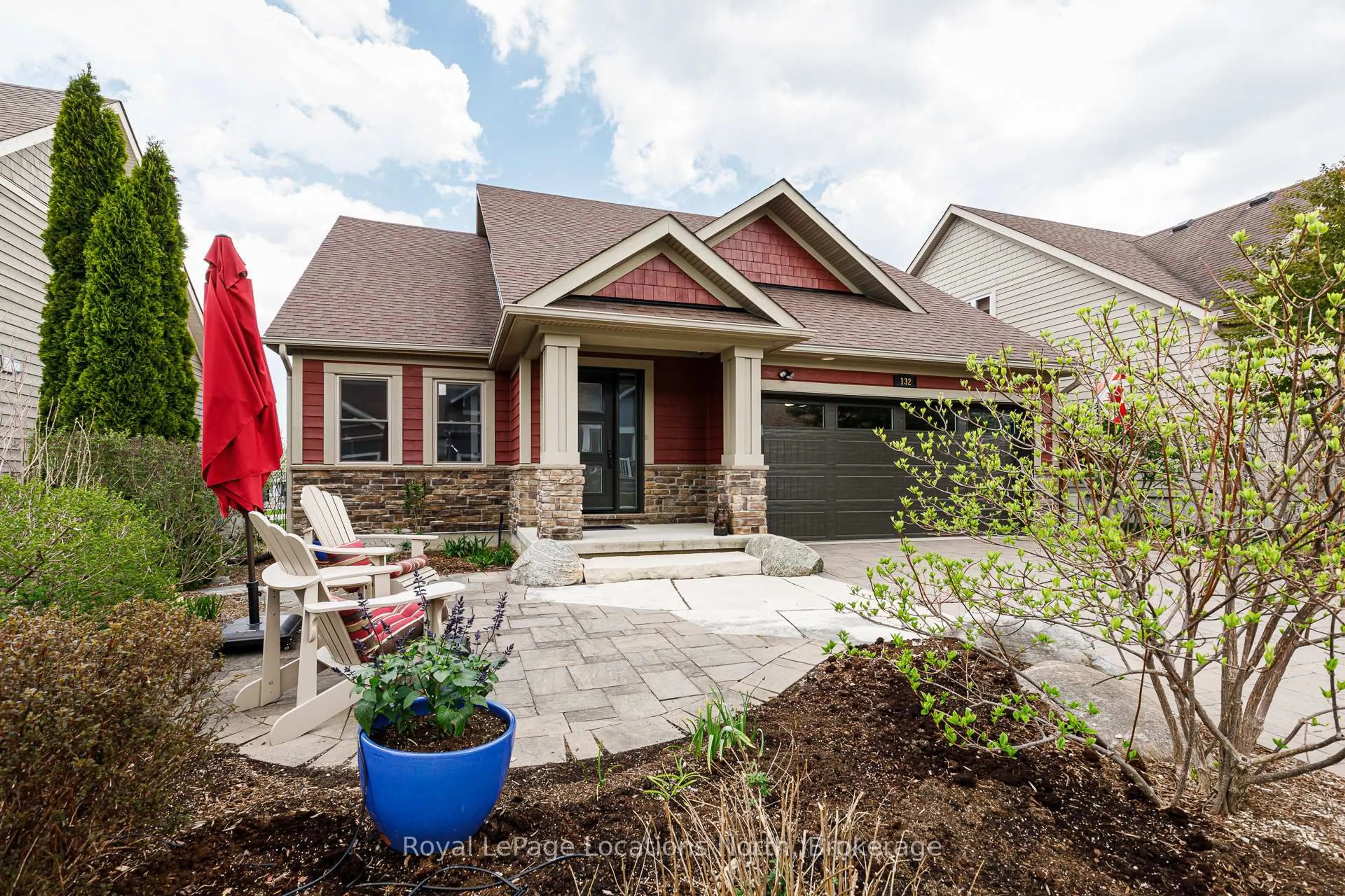 Home with brick exterior material, street for 132 Dory Row, Blue Mountains Ontario N0H 2P0