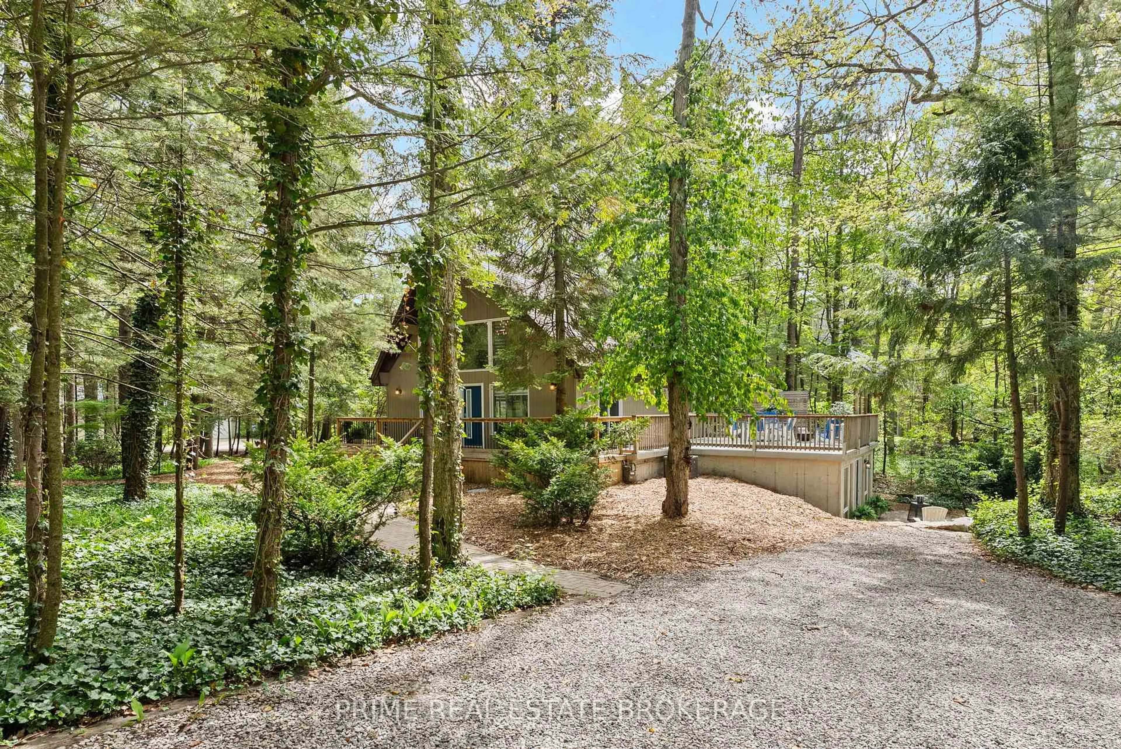 A pic from outside/outdoor area/front of a property/back of a property/a pic from drone, forest/trees view for 10291 Pines Pkwy, Lambton Shores Ontario N0M 1T0