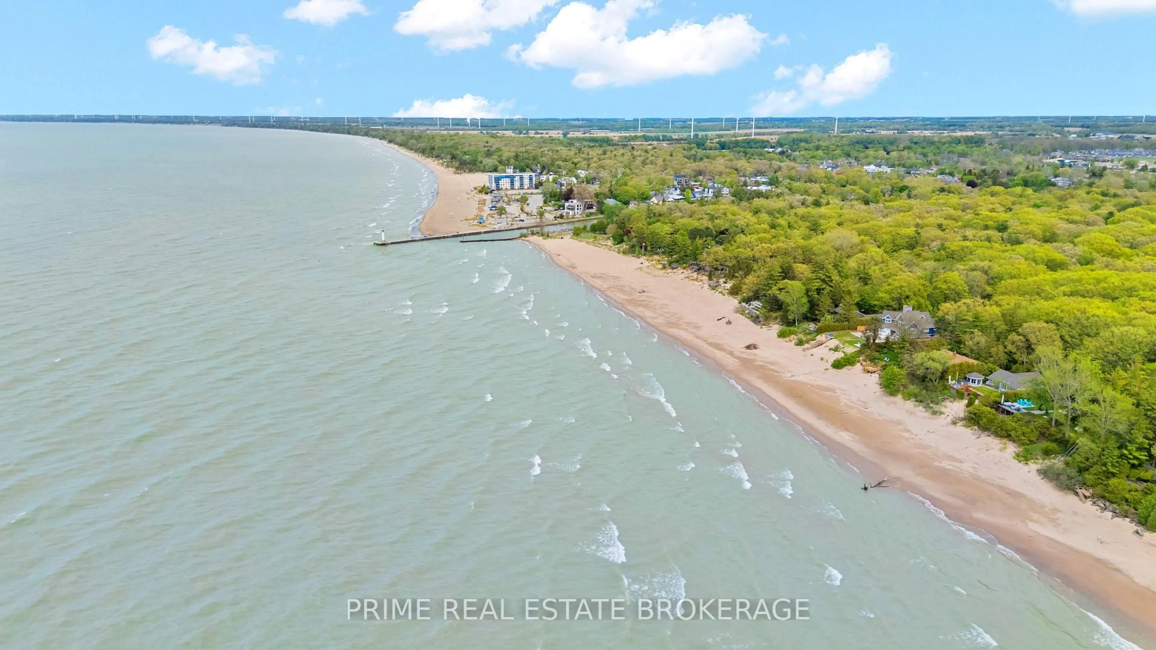 A pic from outside/outdoor area/front of a property/back of a property/a pic from drone, water/lake/river/ocean view for 10291 Pines Pkwy, Lambton Shores Ontario N0M 1T0
