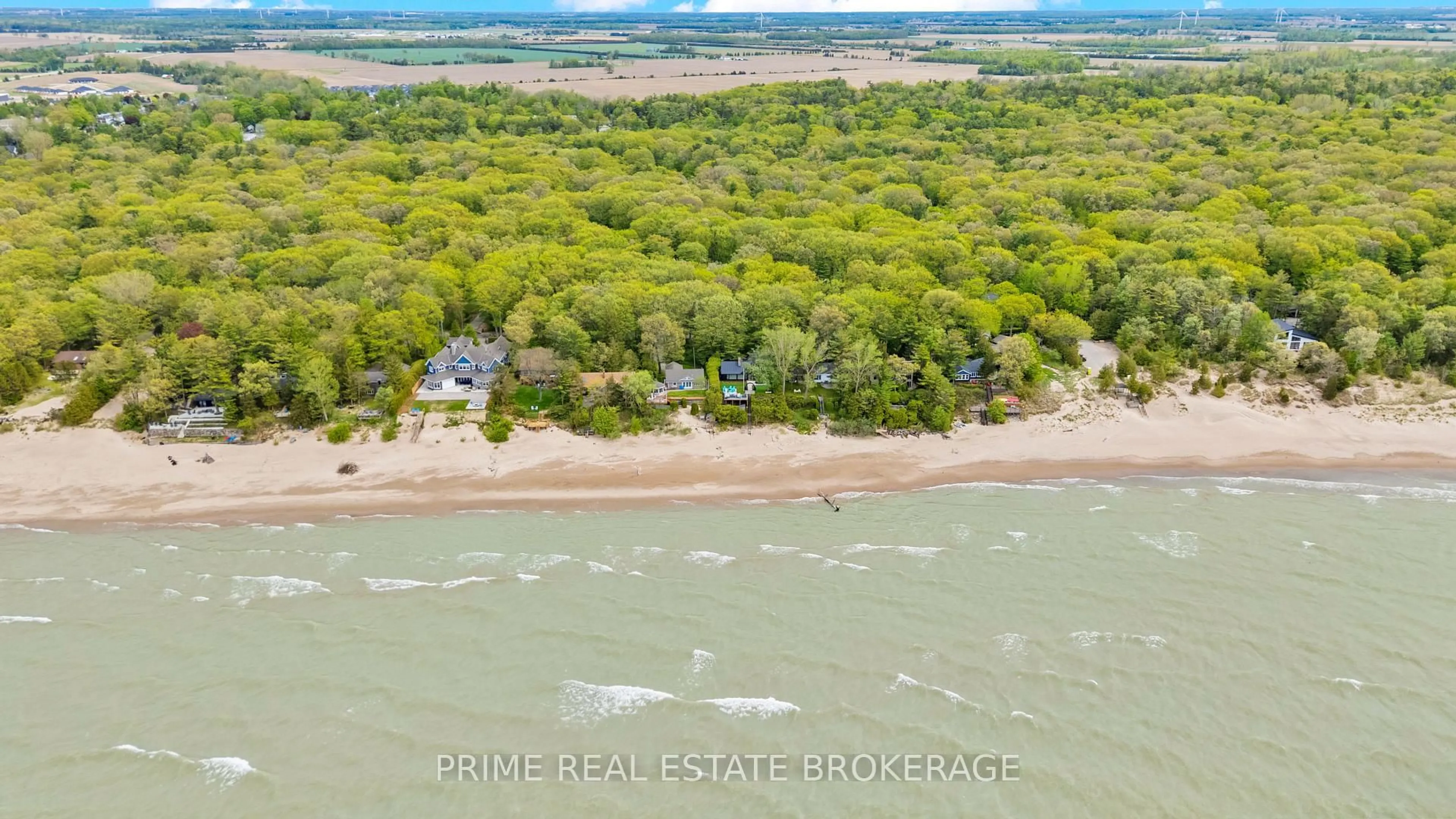 A pic from outside/outdoor area/front of a property/back of a property/a pic from drone, water/lake/river/ocean view for 10291 Pines Pkwy, Lambton Shores Ontario N0M 1T0
