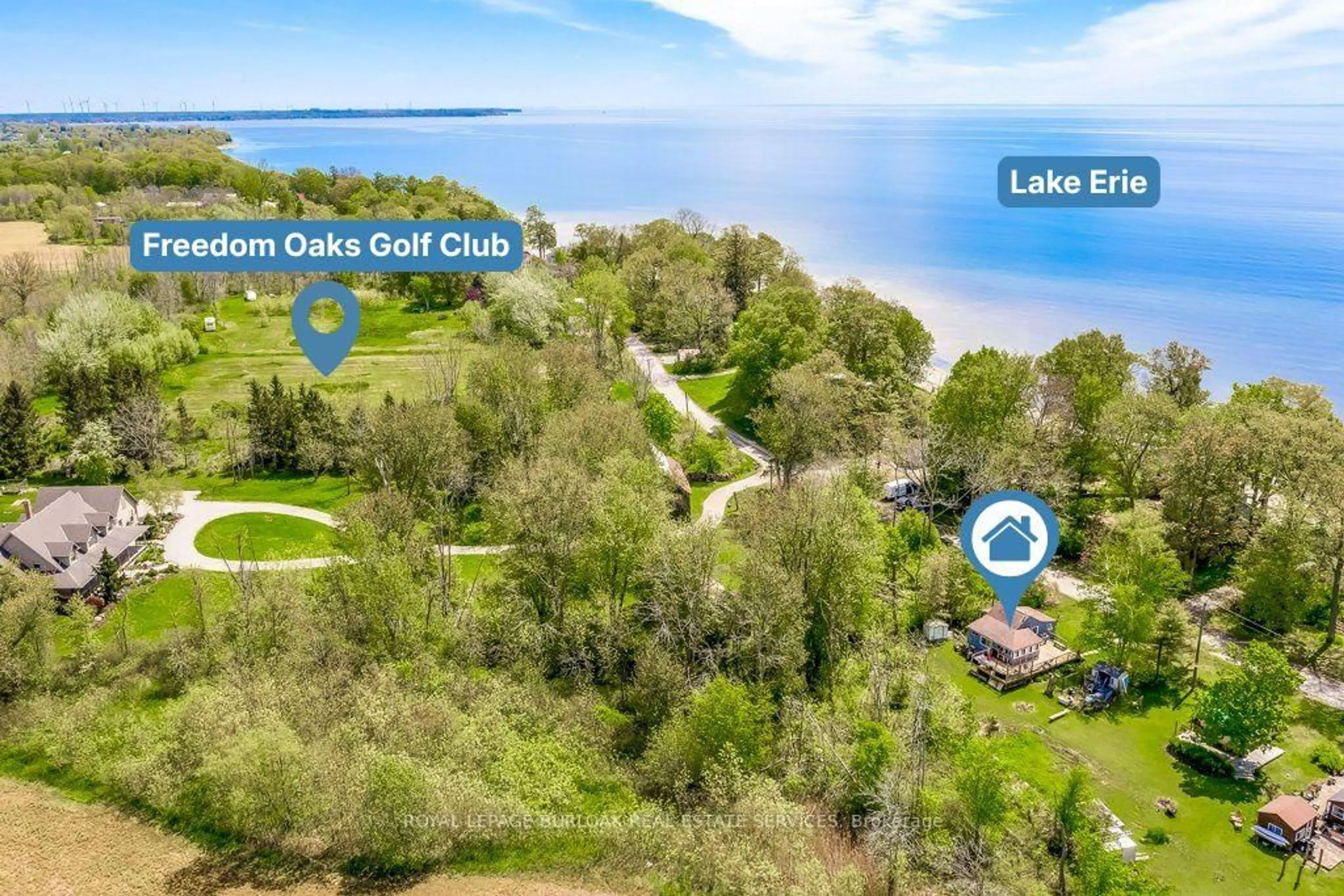 A pic from outside/outdoor area/front of a property/back of a property/a pic from drone, water/lake/river/ocean view for 716 Sandy Bay Rd, Haldimand Ontario N1A 2W6