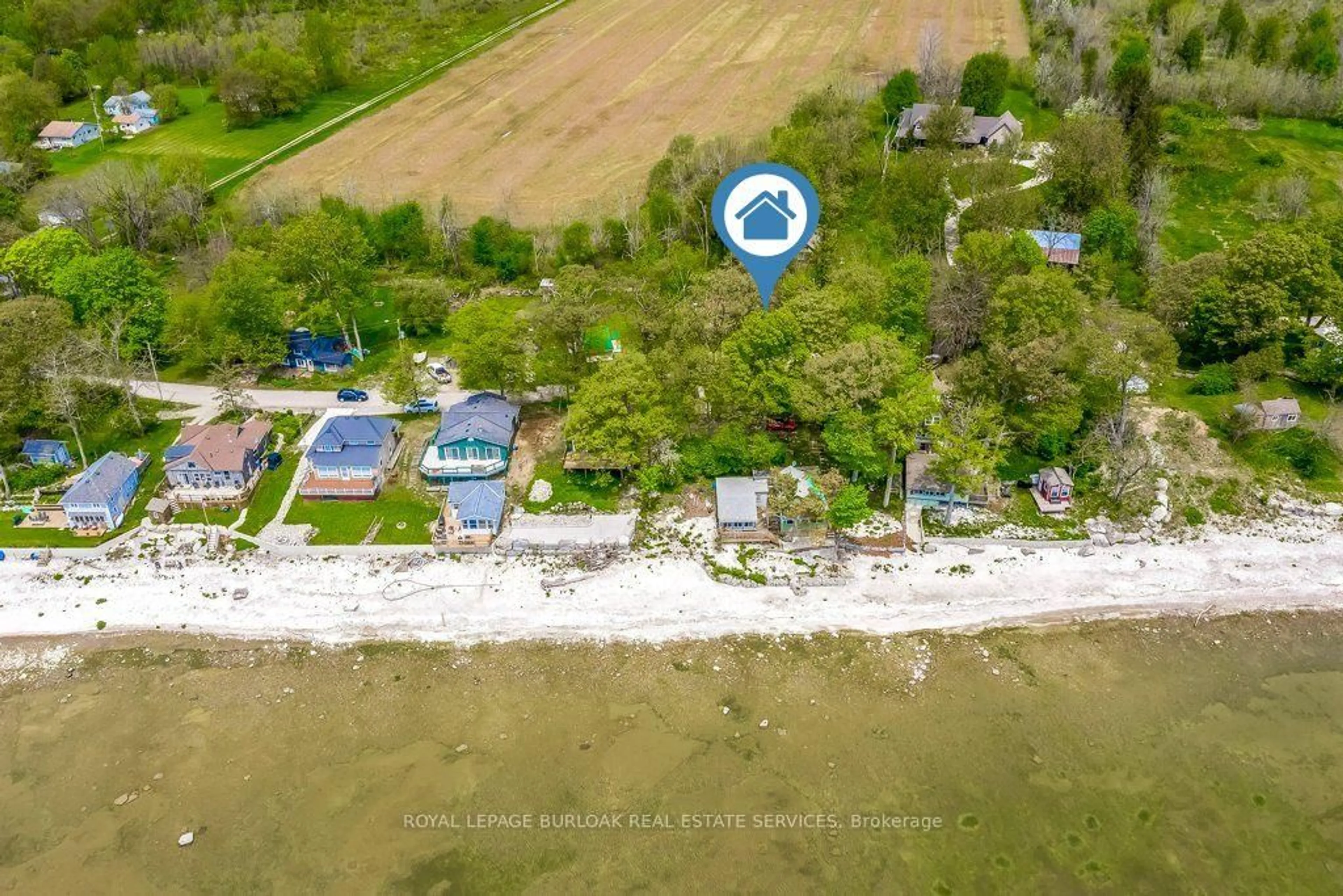 A pic from outside/outdoor area/front of a property/back of a property/a pic from drone, water/lake/river/ocean view for 716 Sandy Bay Rd, Haldimand Ontario N1A 2W6
