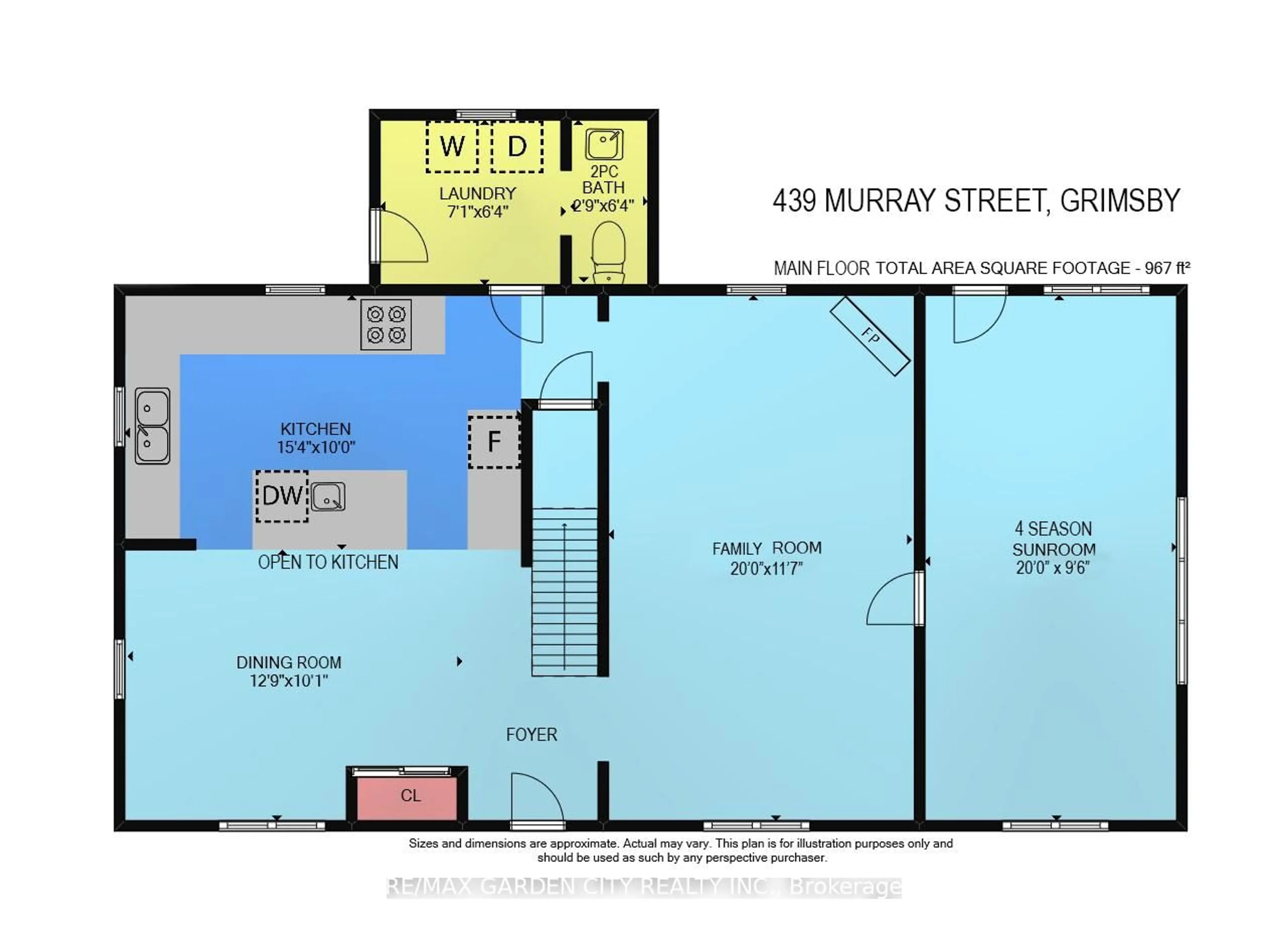 Floor plan for 439 MURRAY St, Grimsby Ontario L3M 3P8
