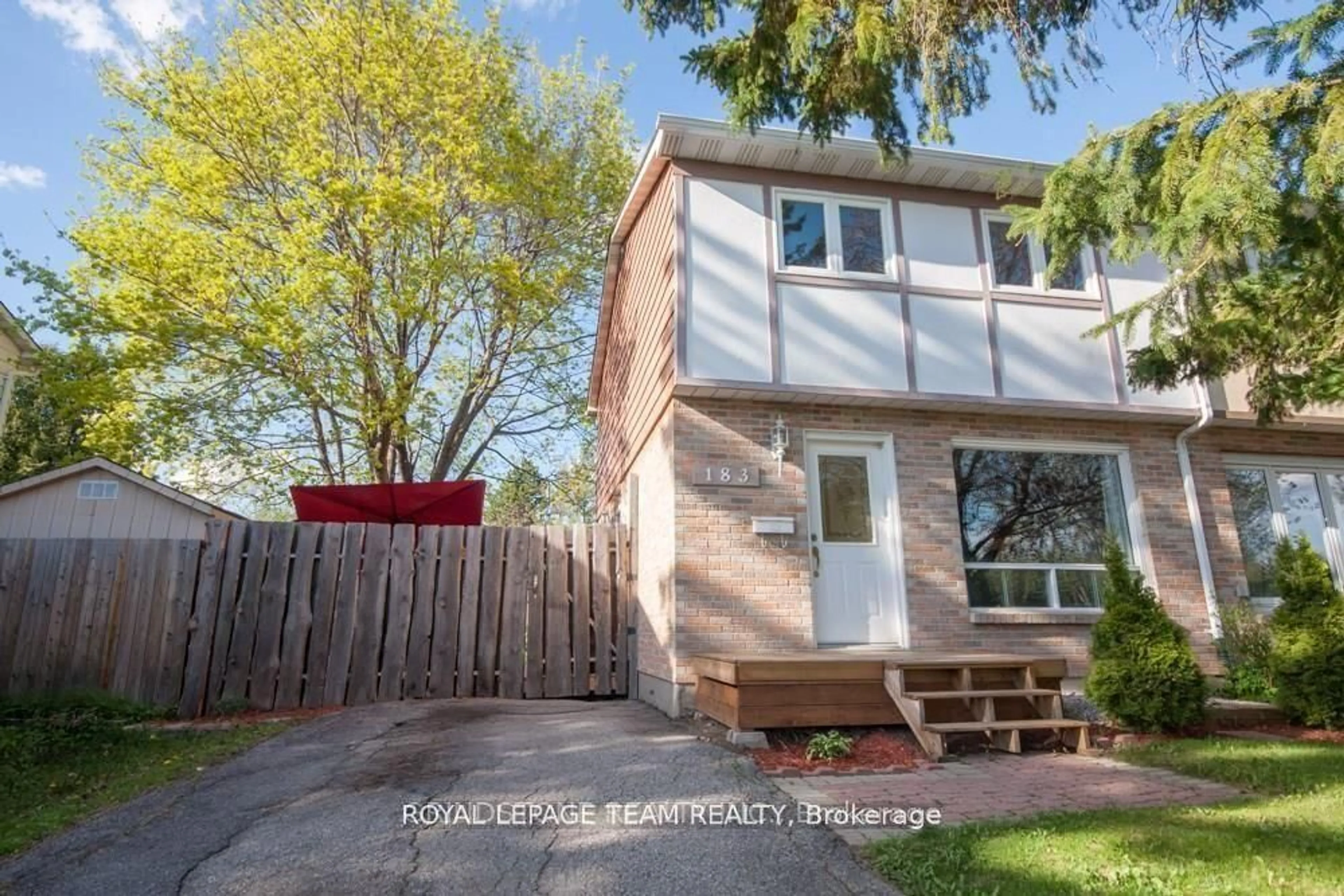 Home with vinyl exterior material, street for 183 McElroy Dr, Kanata Ontario K2L 1X7